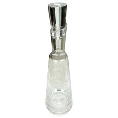 Christofle Decantador de Cristal Modernista Botella Barware Vintage