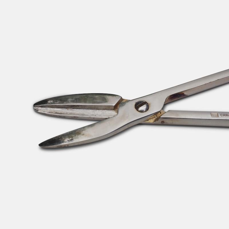 Mid-20th Century Christofle Modernist Silver Grape Scissors