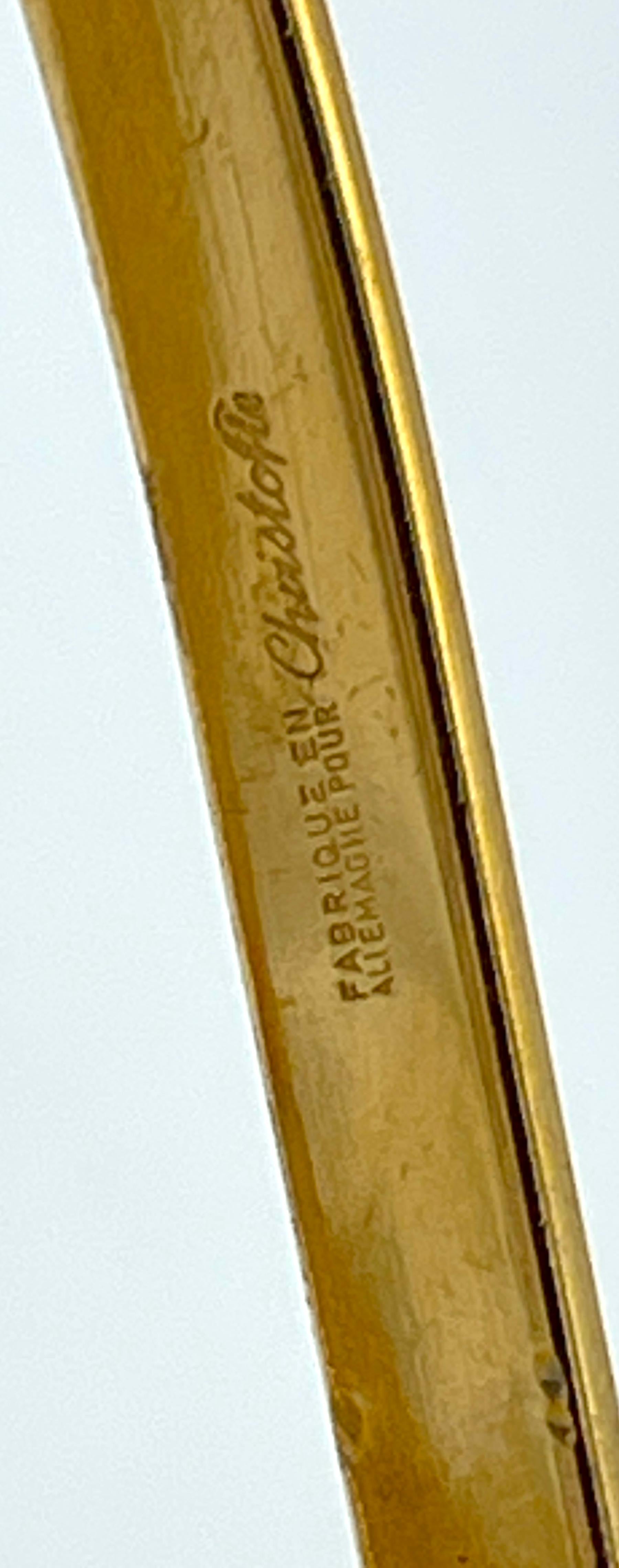  Christofle Neocalssical Cut Kristall Gold gewaschener Swing - Eiskübel mit Henkel im Angebot 3