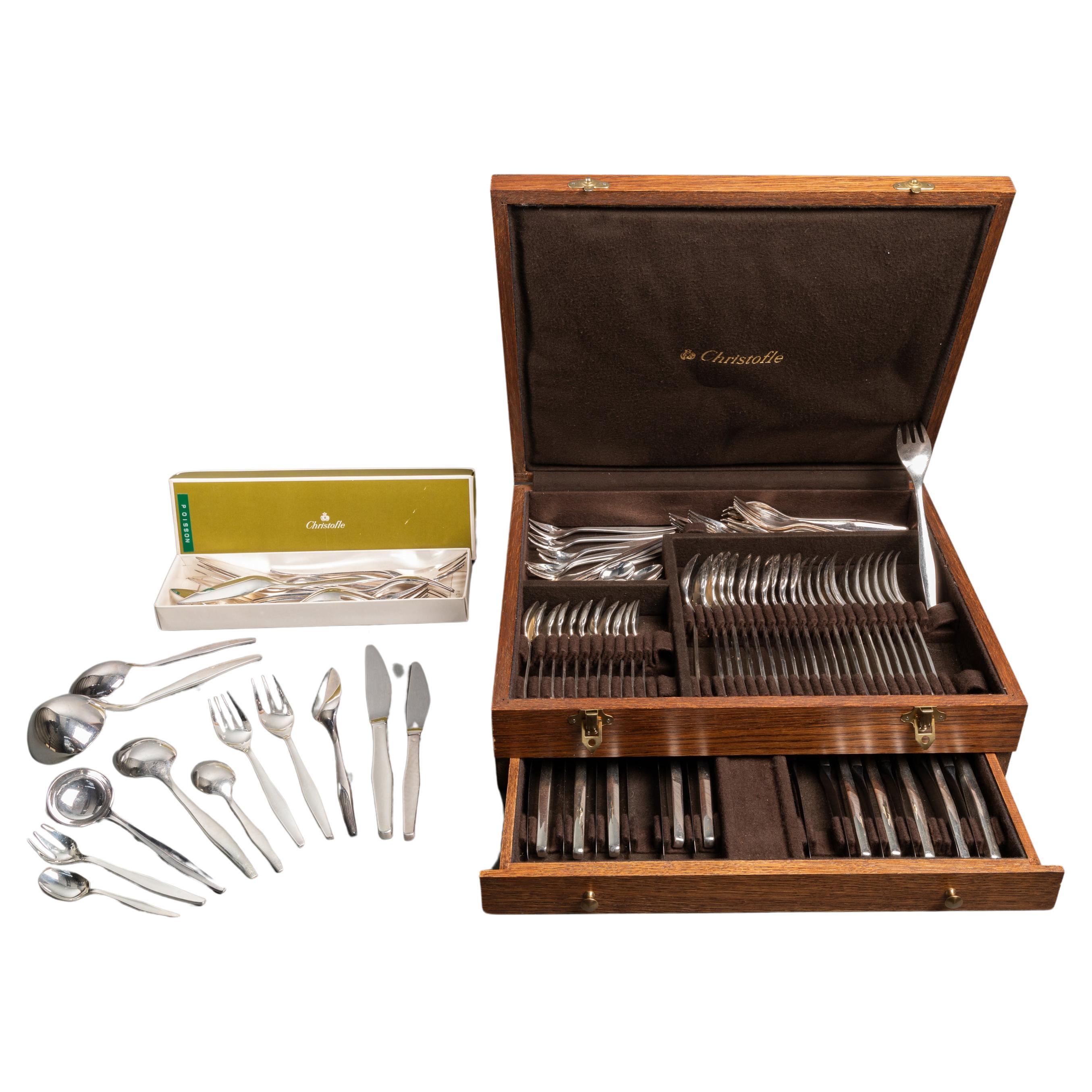 Christofle : "Orly", 113-teiliges Besteckset von Lino Sabatitni - 1957 im Angebot