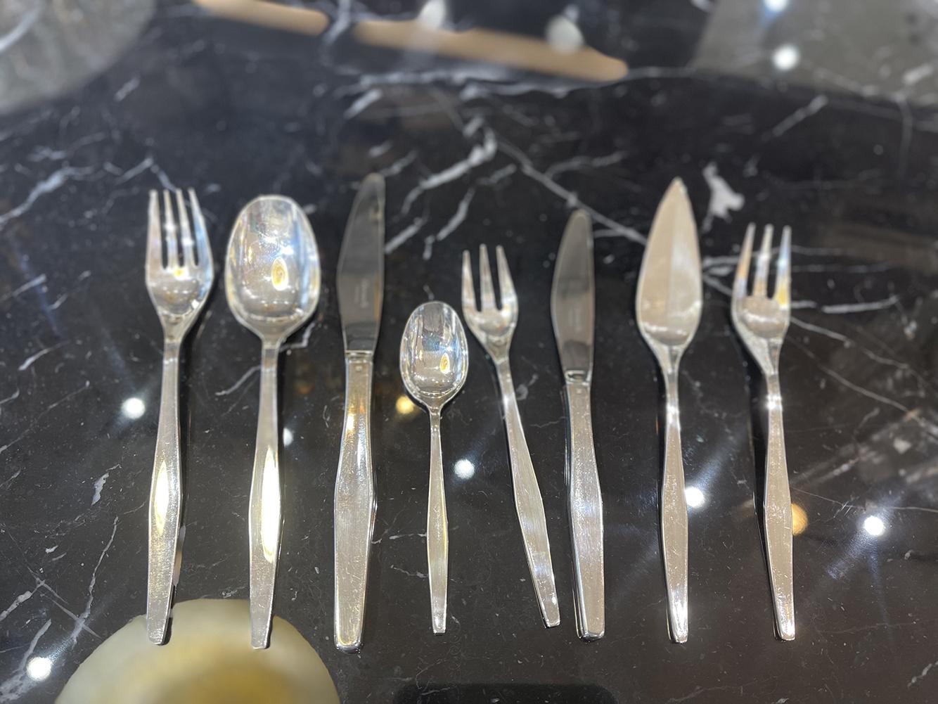 Christofle: “Orly” 95-Piece Cutlery Set For Sale 1
