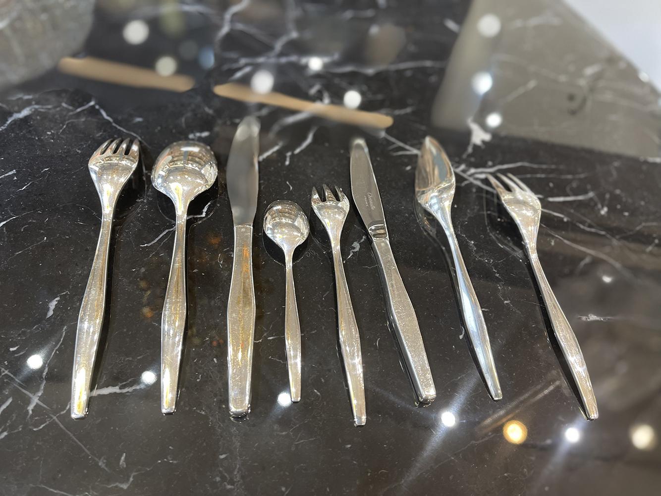 Christofle: “Orly” 95-Piece Cutlery Set For Sale 2