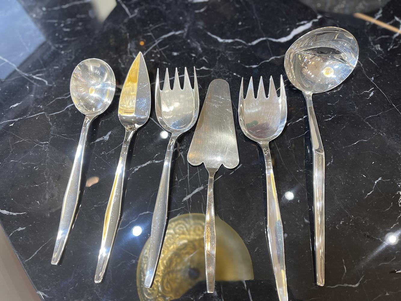 Christofle: “Orly” 95-Piece Cutlery Set For Sale 3