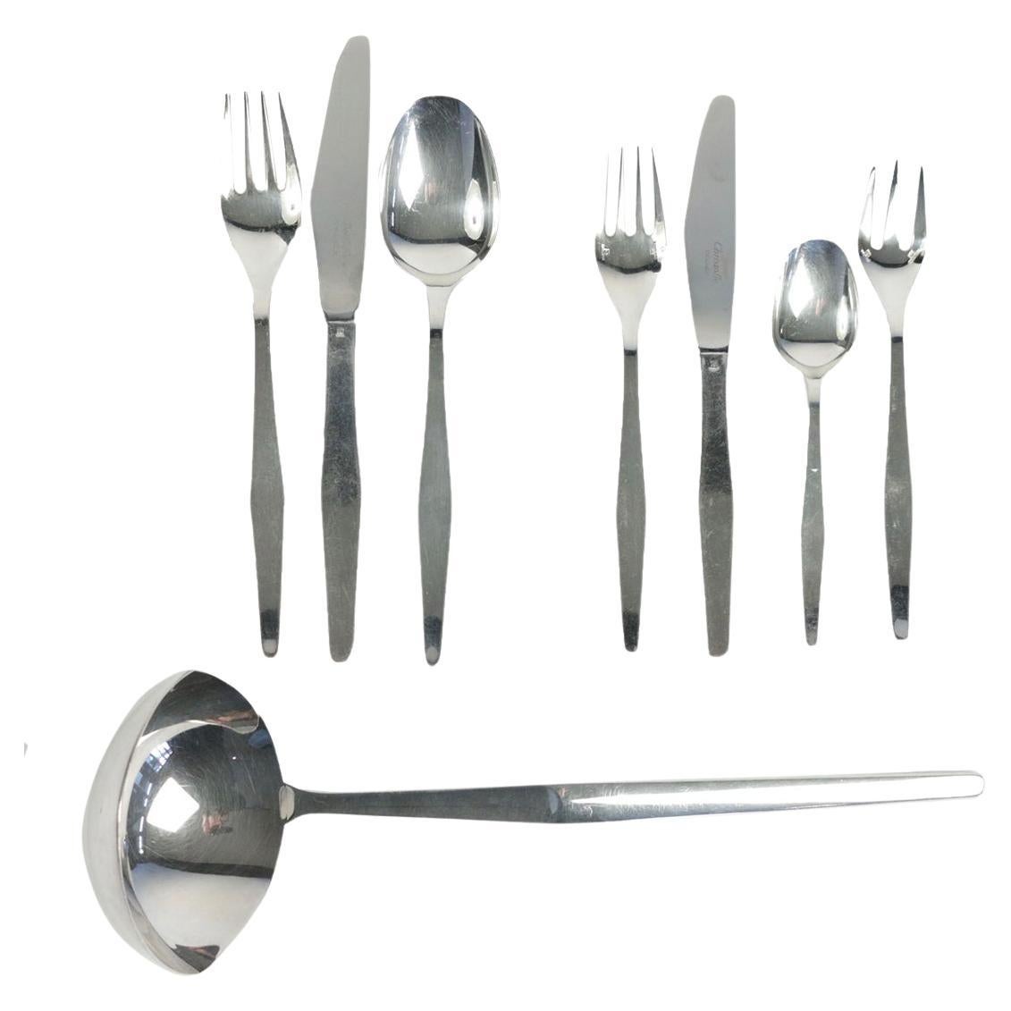 Christofle: “Orly” 95-Piece Cutlery Set For Sale