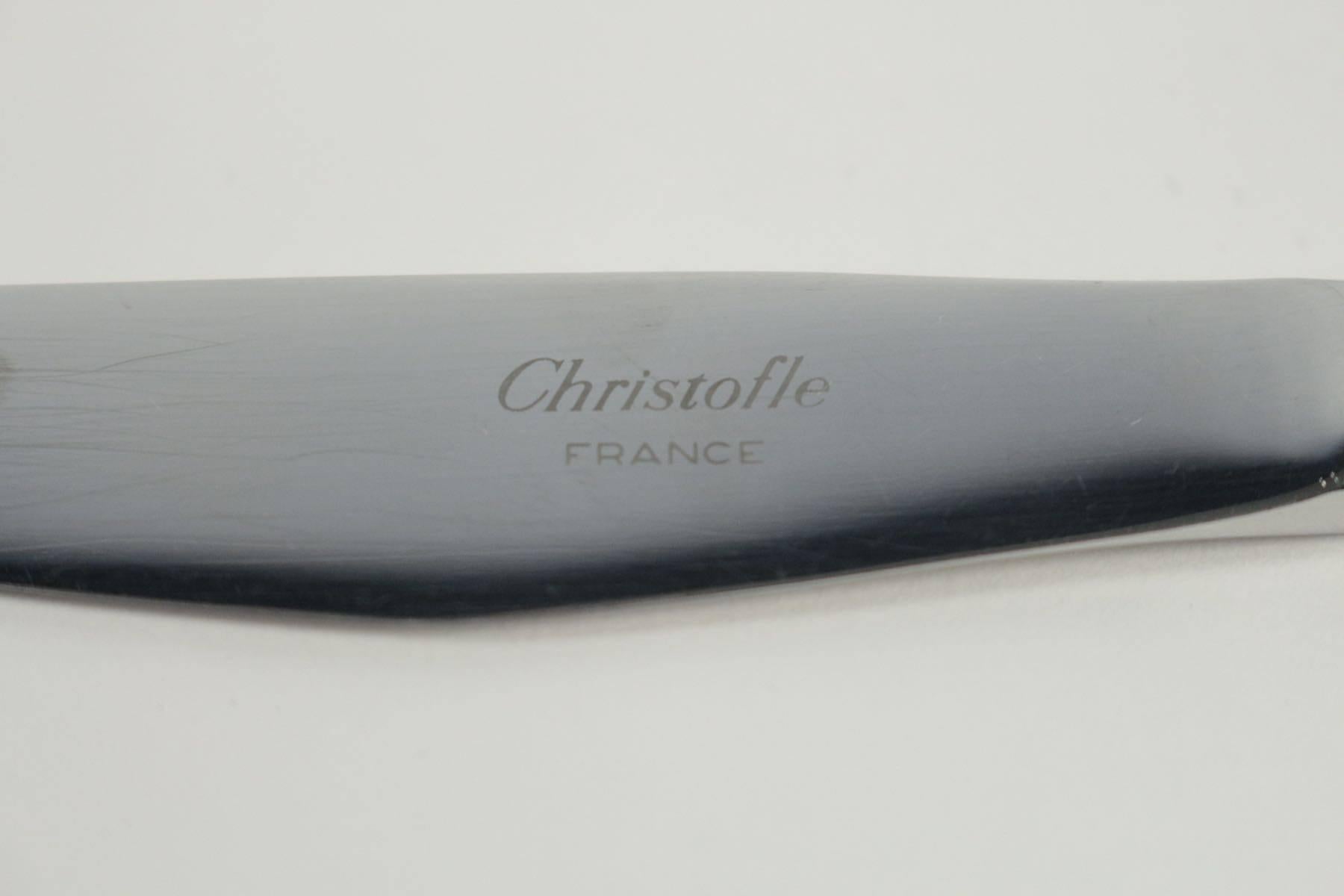 Christofle Orly, Flatware Silver Plated 140 Pieces, Lino Sabbattini Design In Good Condition In Saint-Ouen, FR