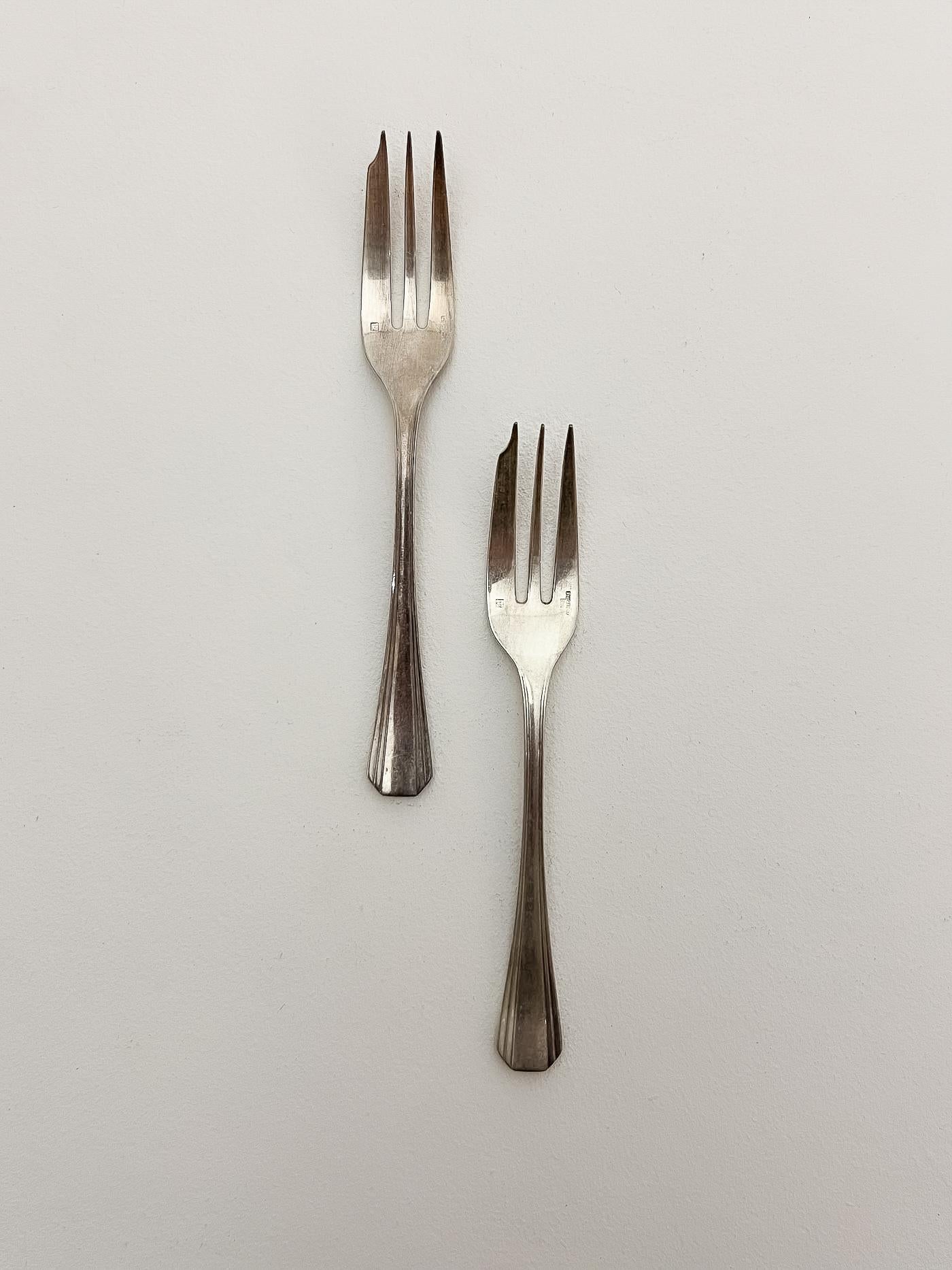 Christofle oyster forks, set of 12 For Sale 2