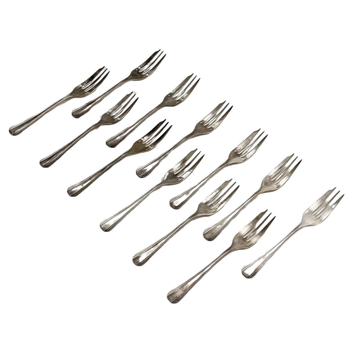 Christofle oyster forks, set of 12 For Sale