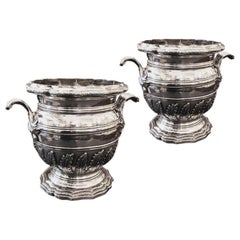 Christofle Pair of Champagne Bucket in 18th Century Style