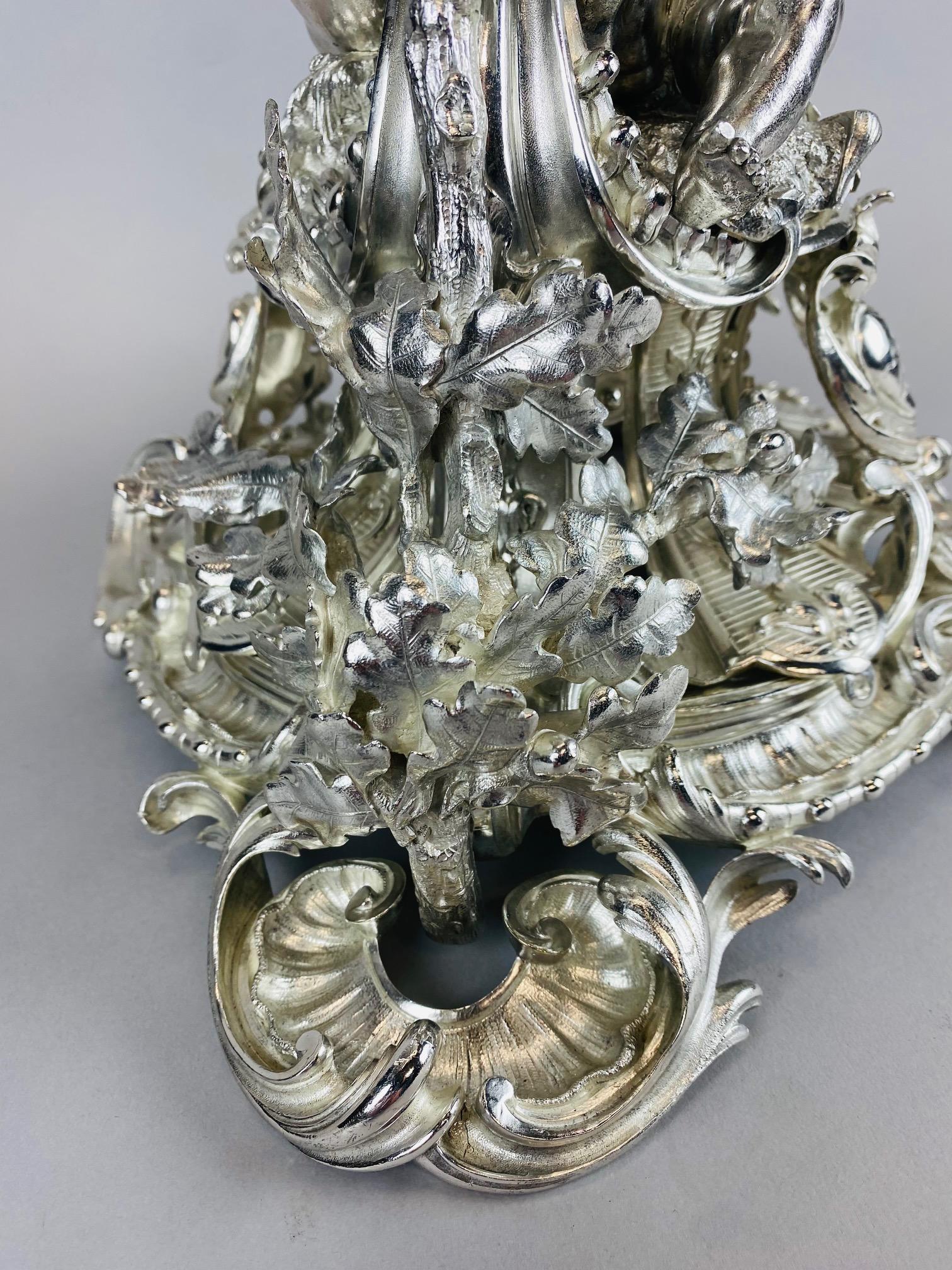 Centrotavola in bronzo argentato Christofle Paris del 19° secolo in vendita 2