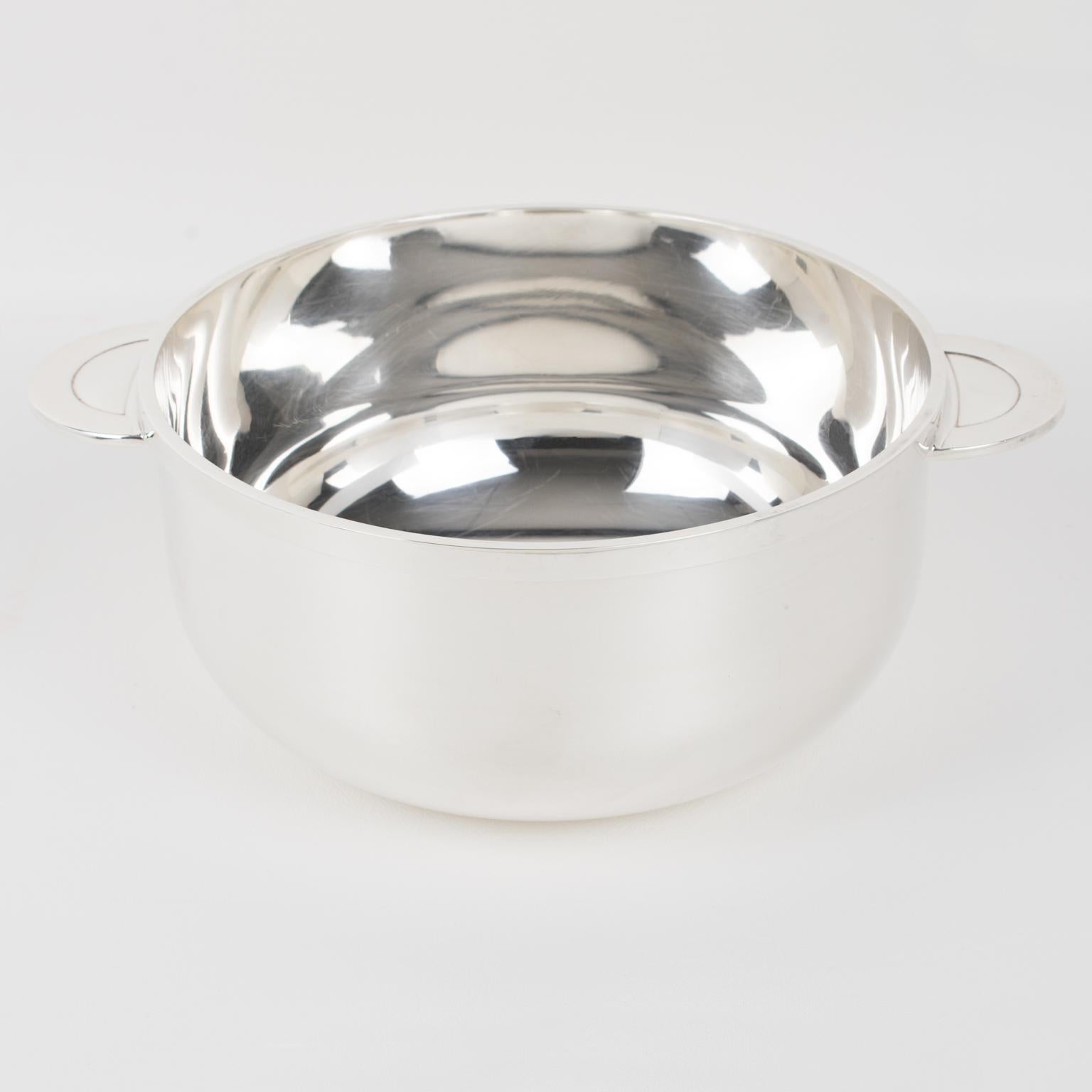Christofle Paris Art Deco Silver Plate Caviar Bowl Dish Server Set 5