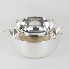 Christofle Paris Art Deco Silver Plate Caviar Bowl Dish Server Set