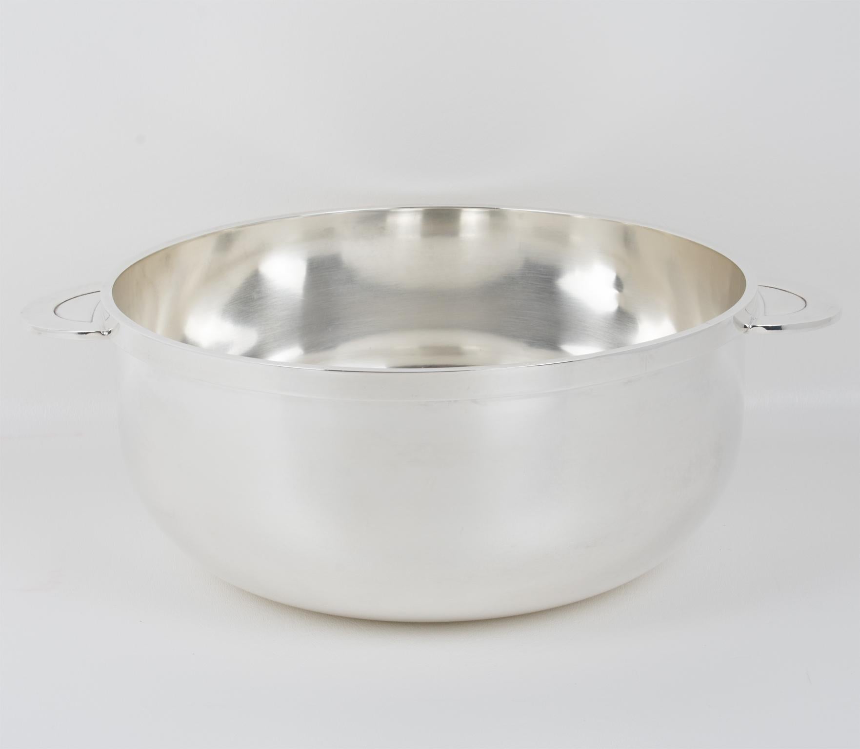 Christofle Paris Art Deco Silver Plate Caviar Bowl Dish Server Set 1