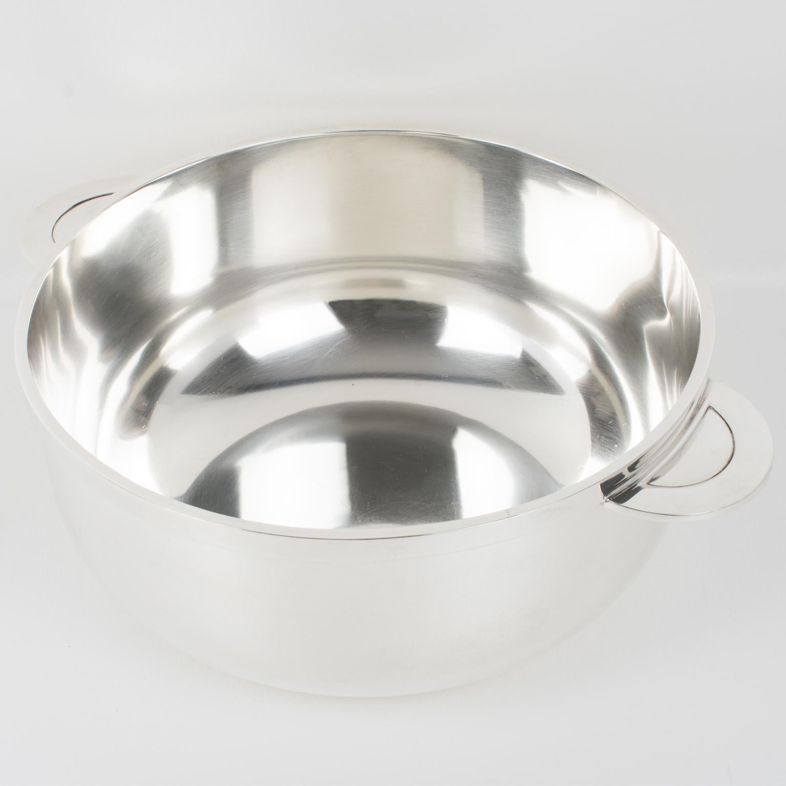 Christofle Paris Art Deco Silver Plate Caviar Bowl Dish Server Set 2