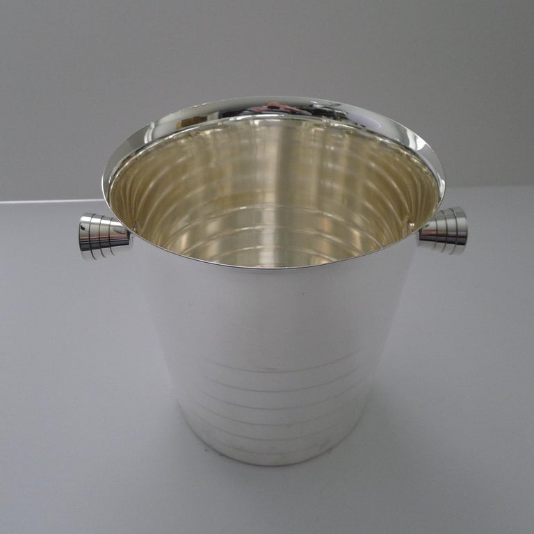 Seau à Champagne Folio Christofle Vintage – Argenté, Plaqué Argent, France, Parfait état