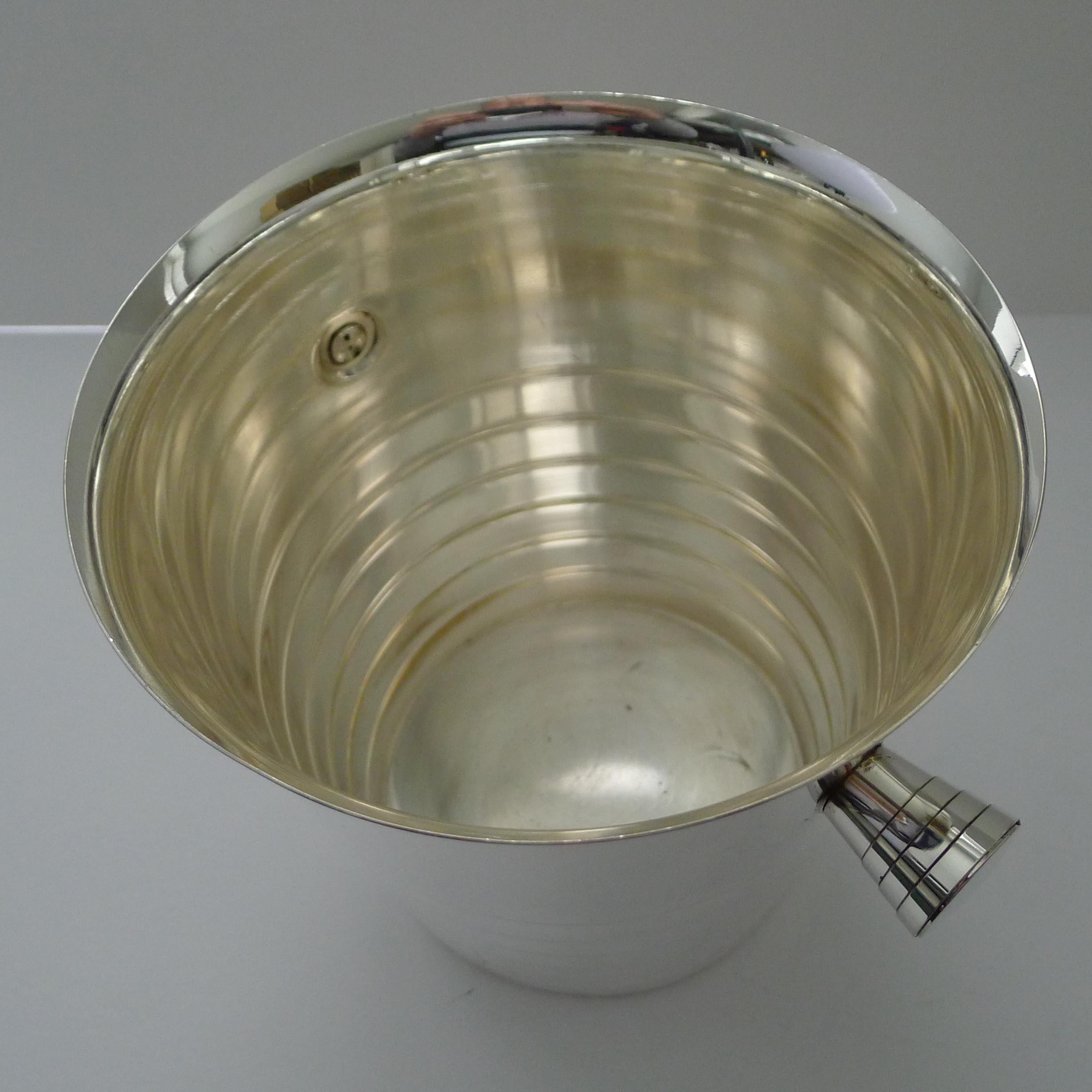 French Christofle, Paris, Champagne Bucket / Wine Cooler, Folio For Sale