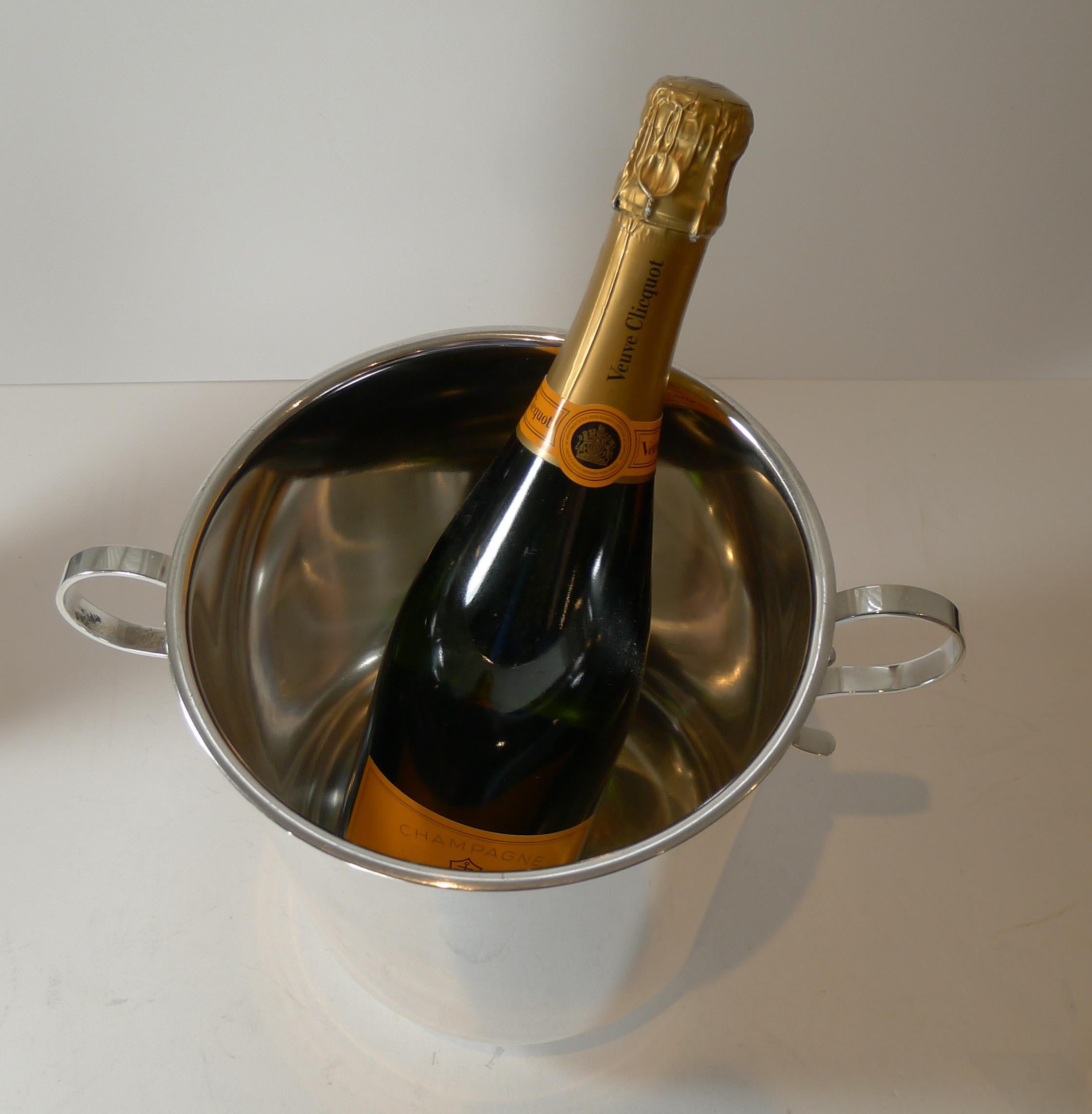Plaqué argent Seau à champagne/réfrigérateur à vin Gallia de Christofle, Paris, période Art déco en vente