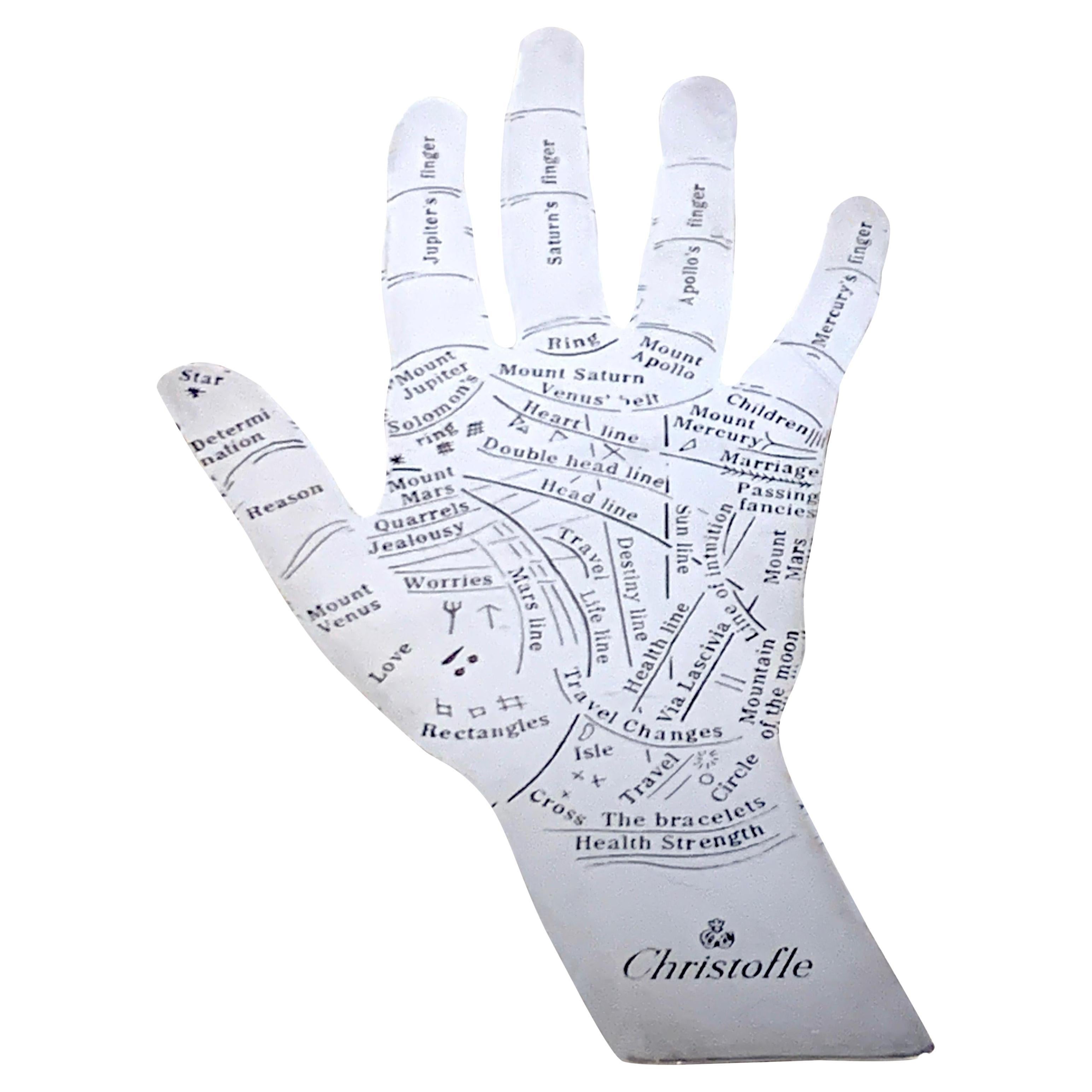 Christofle, Paris, Hand of Destiny Silverplate Paperweight