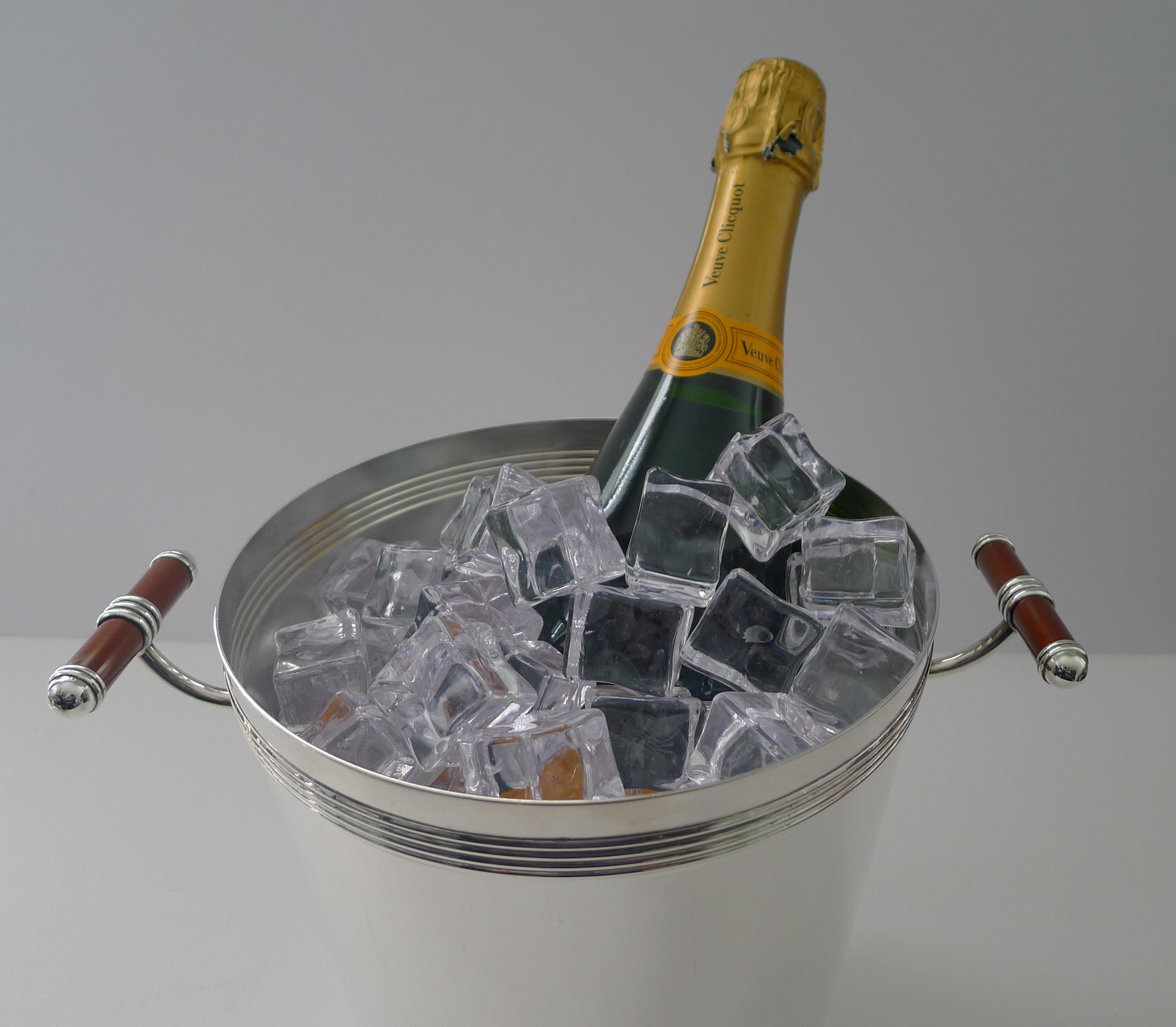 Christofle, Paris - Large Talisman Champagne Bucket - Laque De Chine For Sale 2