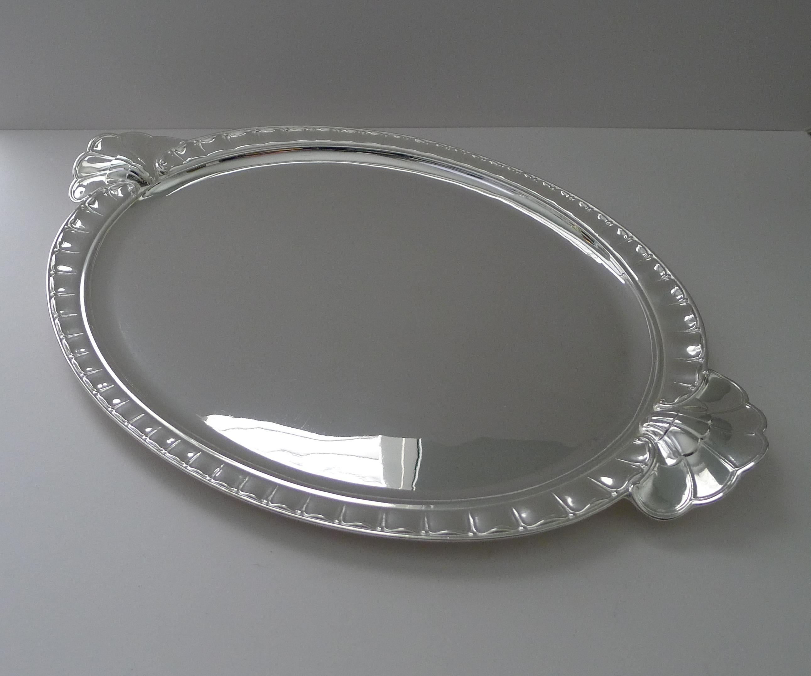 Christofle, Paris - Rare Grand Art Deco Tray c.1940 For Sale 3