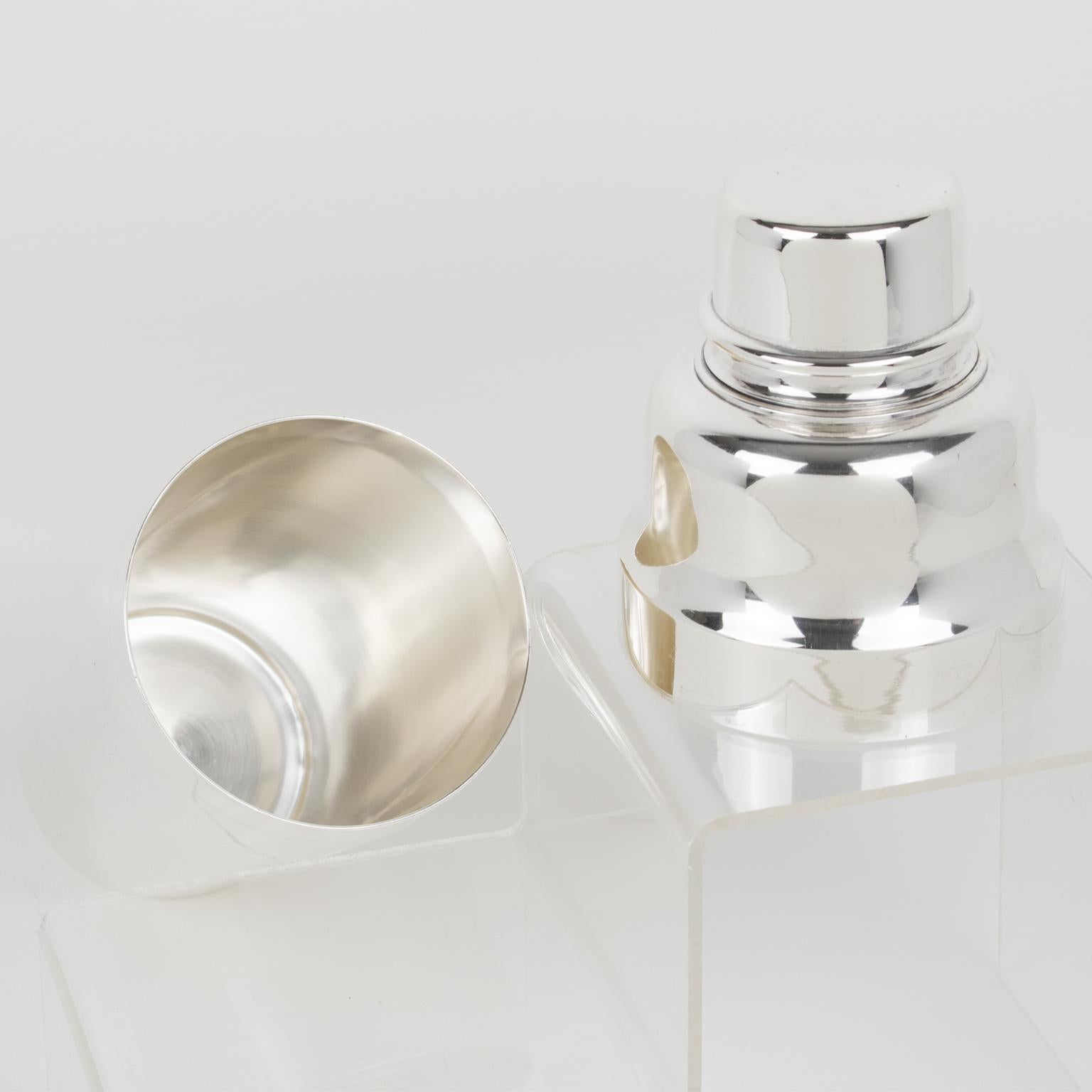 Francese Christofle Paris Silver Plate Martini o Cocktail Shaker