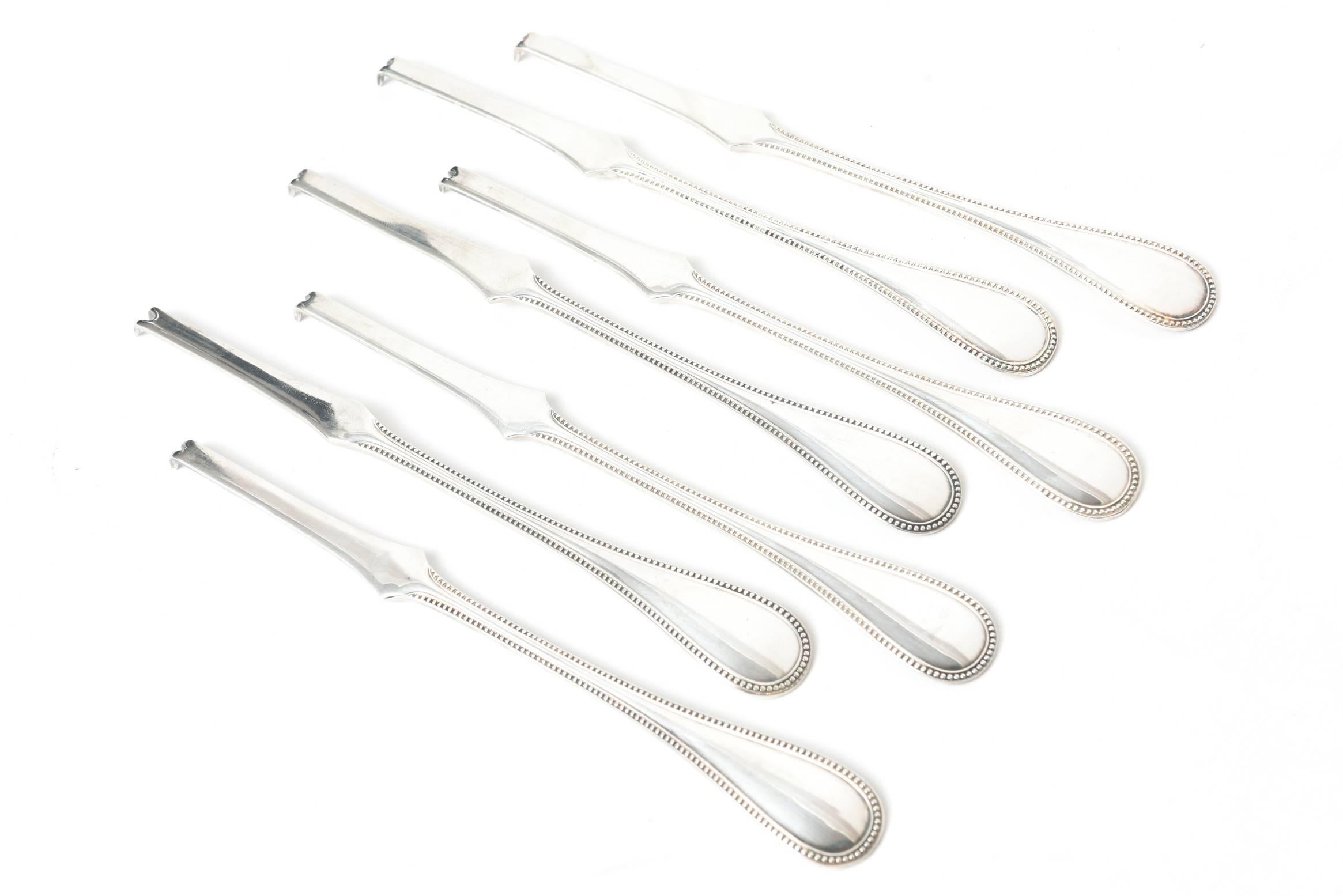 French Christofle Perles Lobster Picks Forks Set of 12