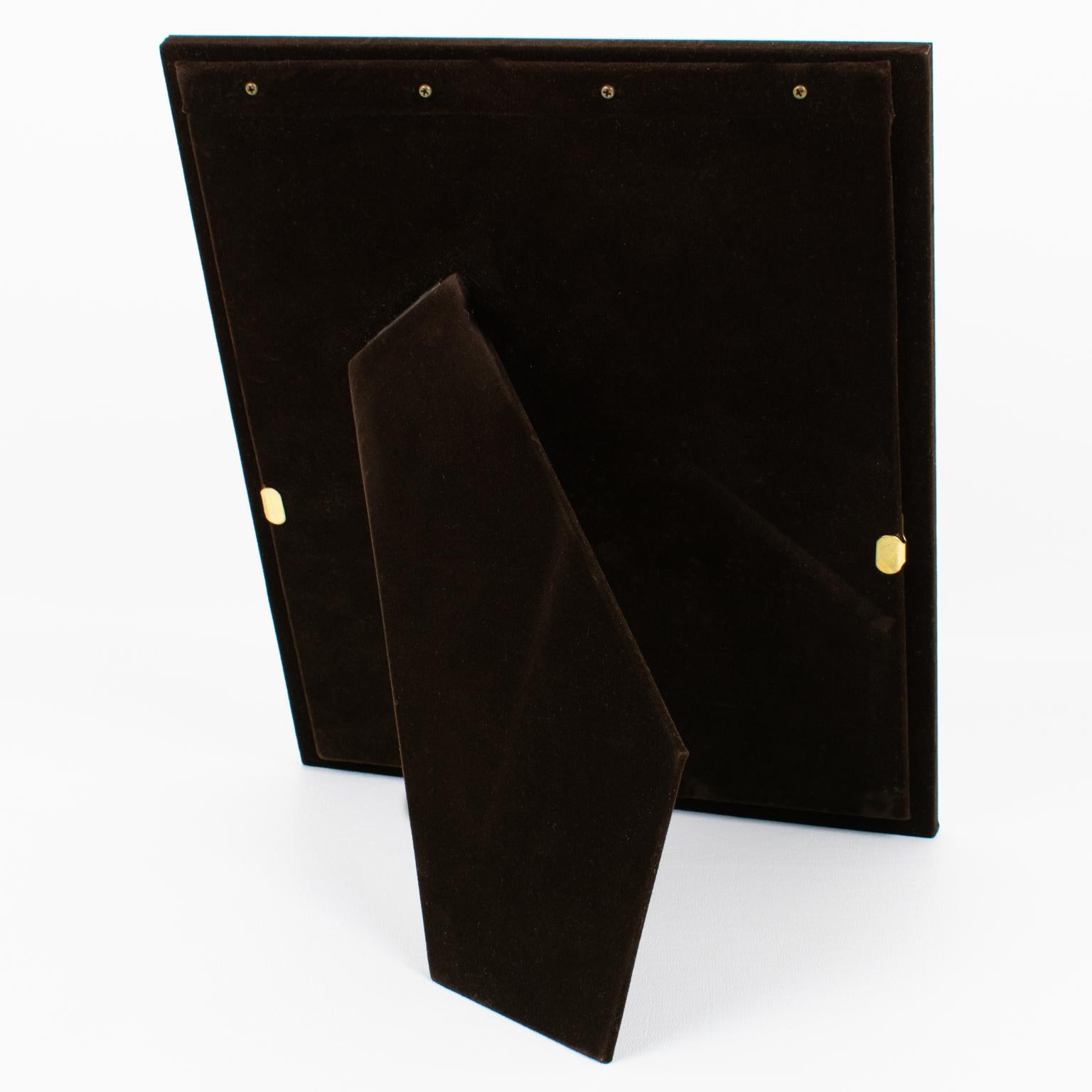 Francese Cornice Christofle in ottone dorato e cromo, circa 1970 in vendita