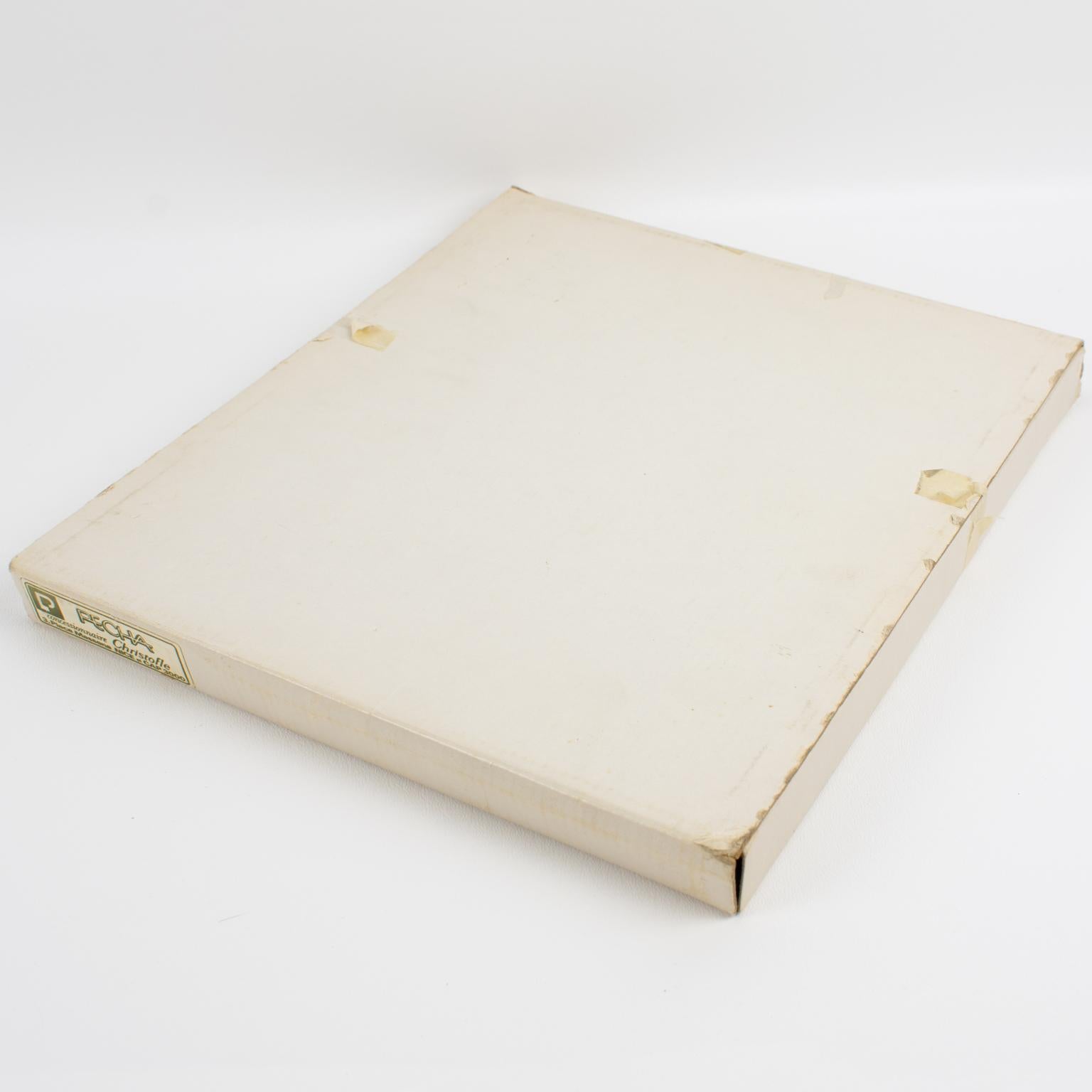 Metallo Cornice Christofle in ottone dorato e cromo, circa 1970 in vendita