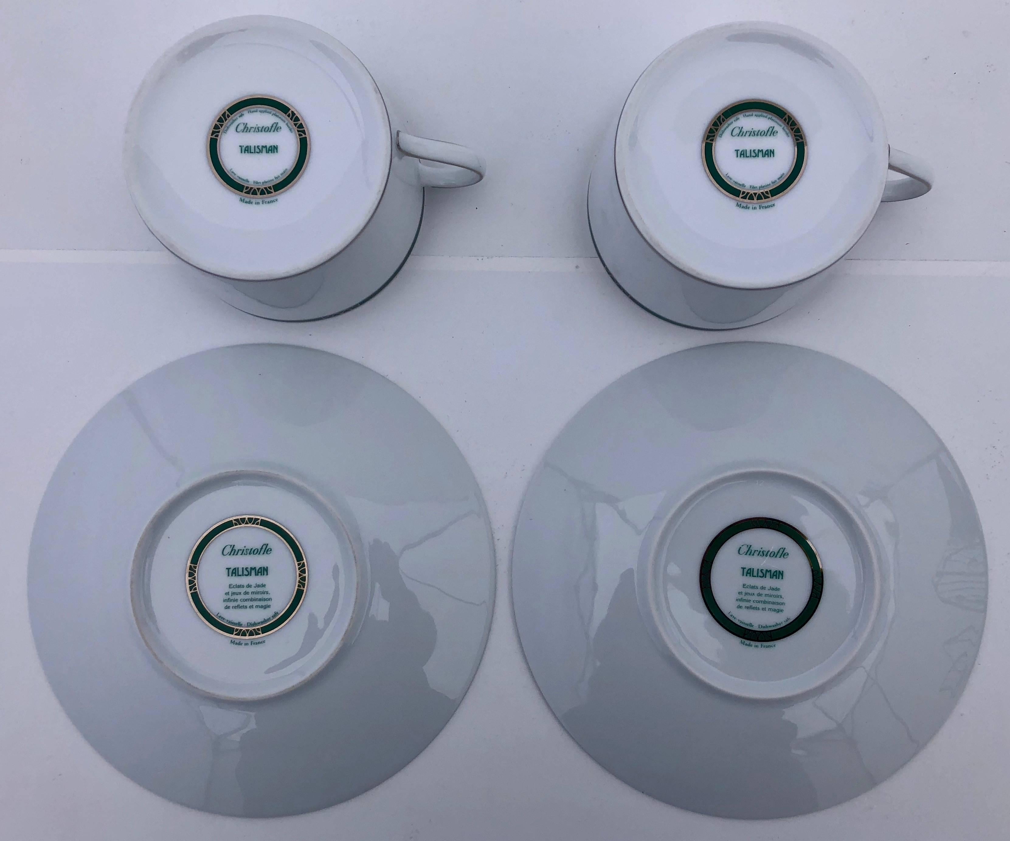 Christofle Porcelain Tea Set for Two, 