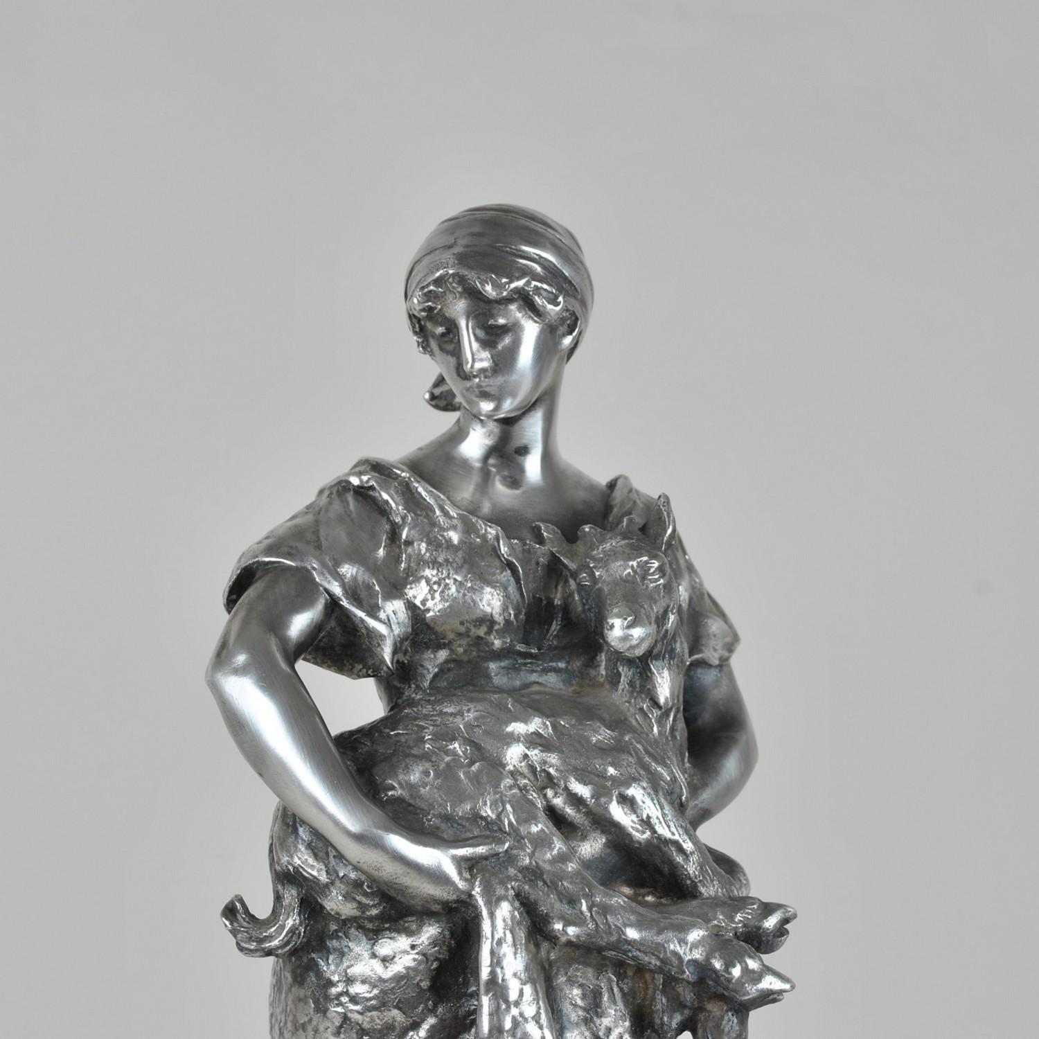 Christofle & R Rozet, Agricultural Trophy in Silver Bronze, Early 20th Century 5