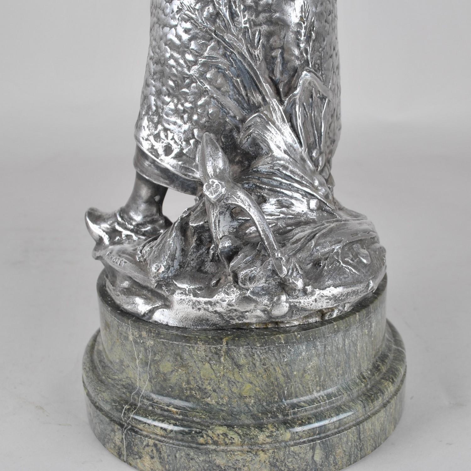Christofle & R Rozet, Agricultural Trophy in Silver Bronze, Early 20th Century 1