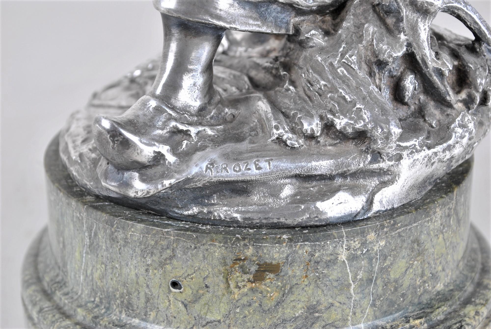 Christofle & R Rozet, Agricultural Trophy in Silver Bronze, Early 20th Century 2