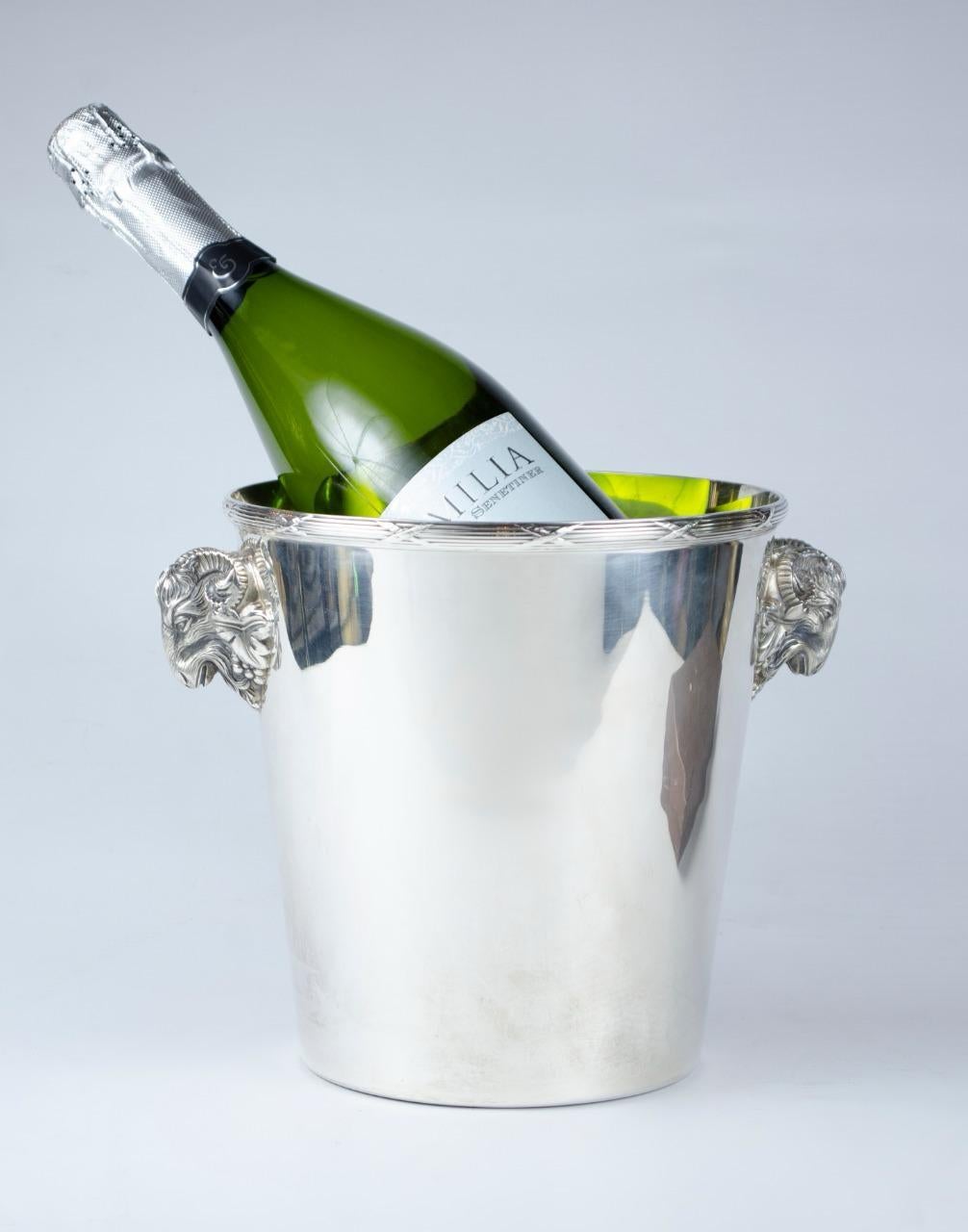 Mid-Century Modern Christofle, Ram's Head Champagne bucket  For Sale