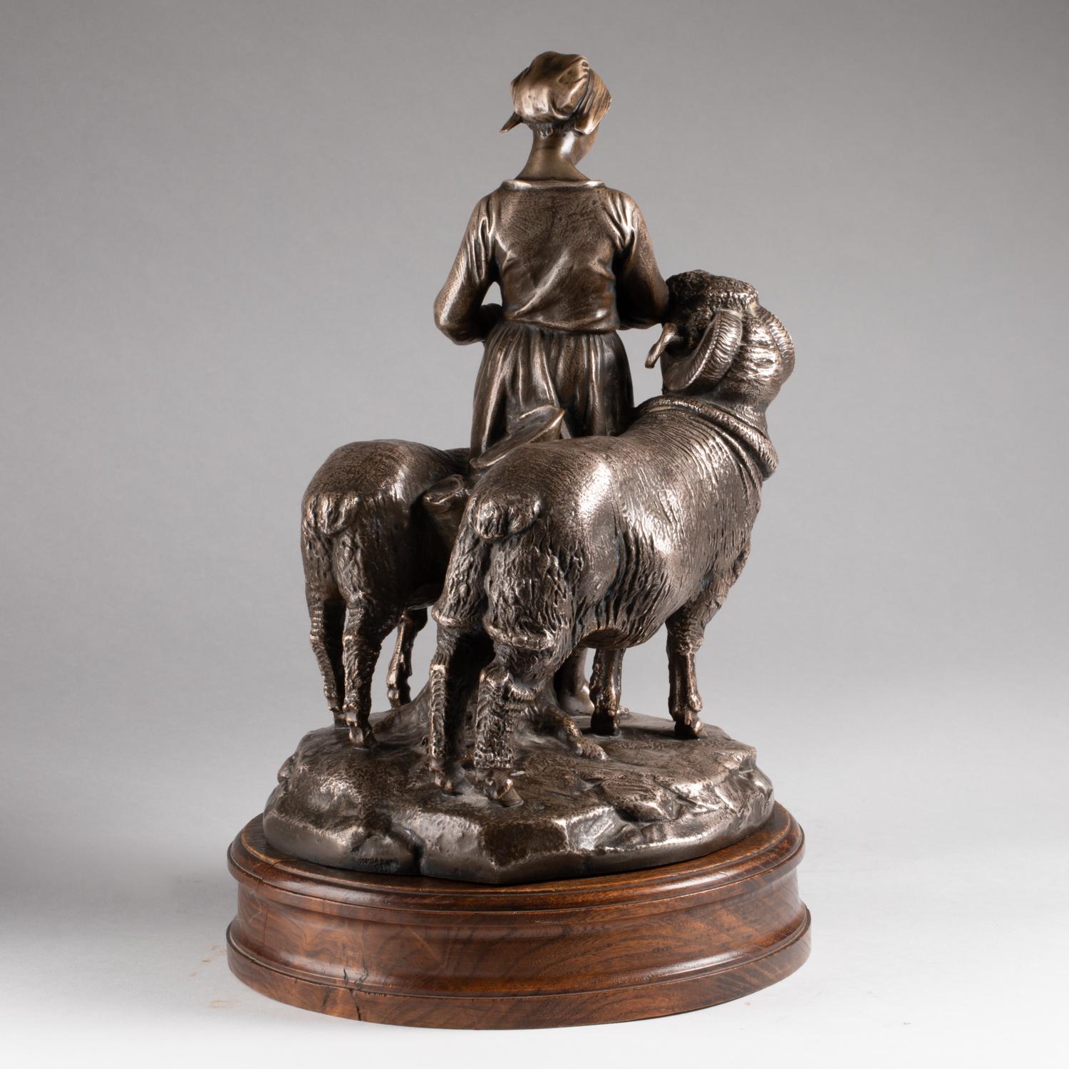 French Christofle Sculpture of a Trophy, 19th Century, Napoleon III Period. For Sale