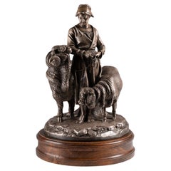 Christofle Sculpture of a Trophy, 19th Century, Napoleon III Period.