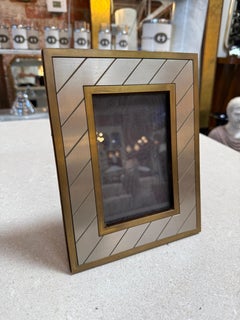 Christofle Selection Silver-Plated Photo Frame with Brass Accents