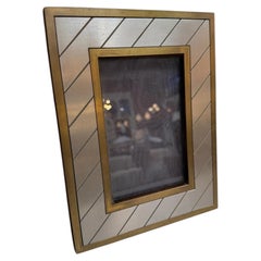 Christofle Selection Silver-Plated Photo Frame with Brass Accents