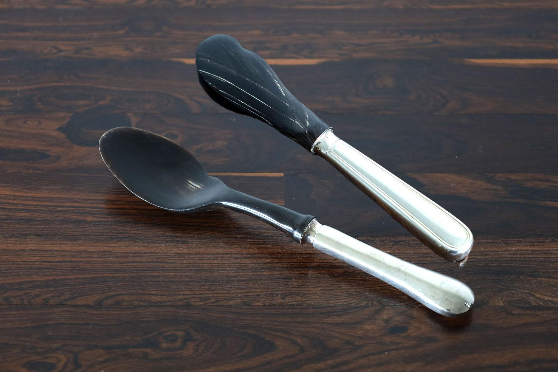Christofle Set of Caviar Spoon and Spreader In Good Condition For Sale In Mérida, YU