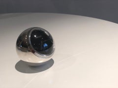 Christofle Horloge de bureau Boulle en argent