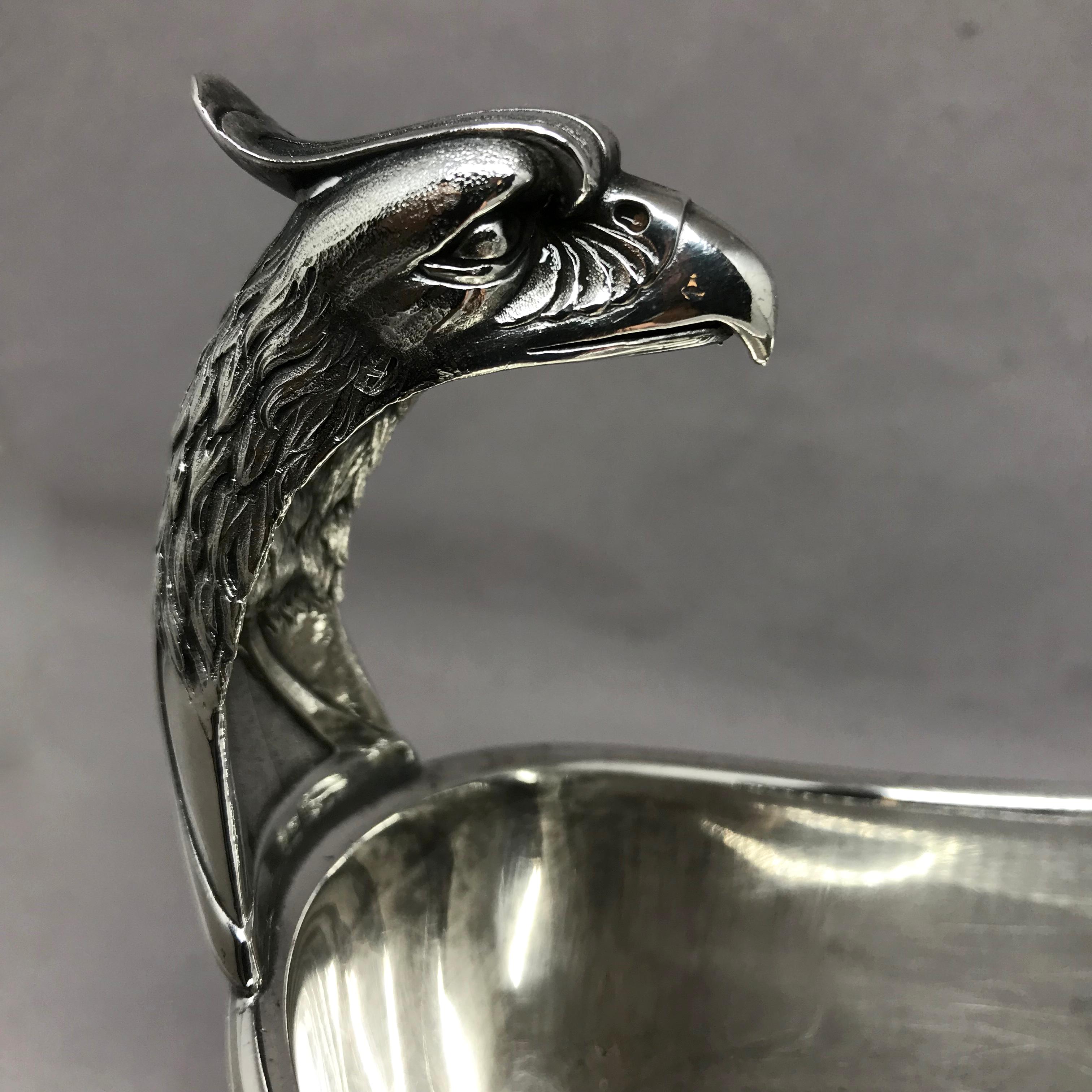silver plated gravy boat
