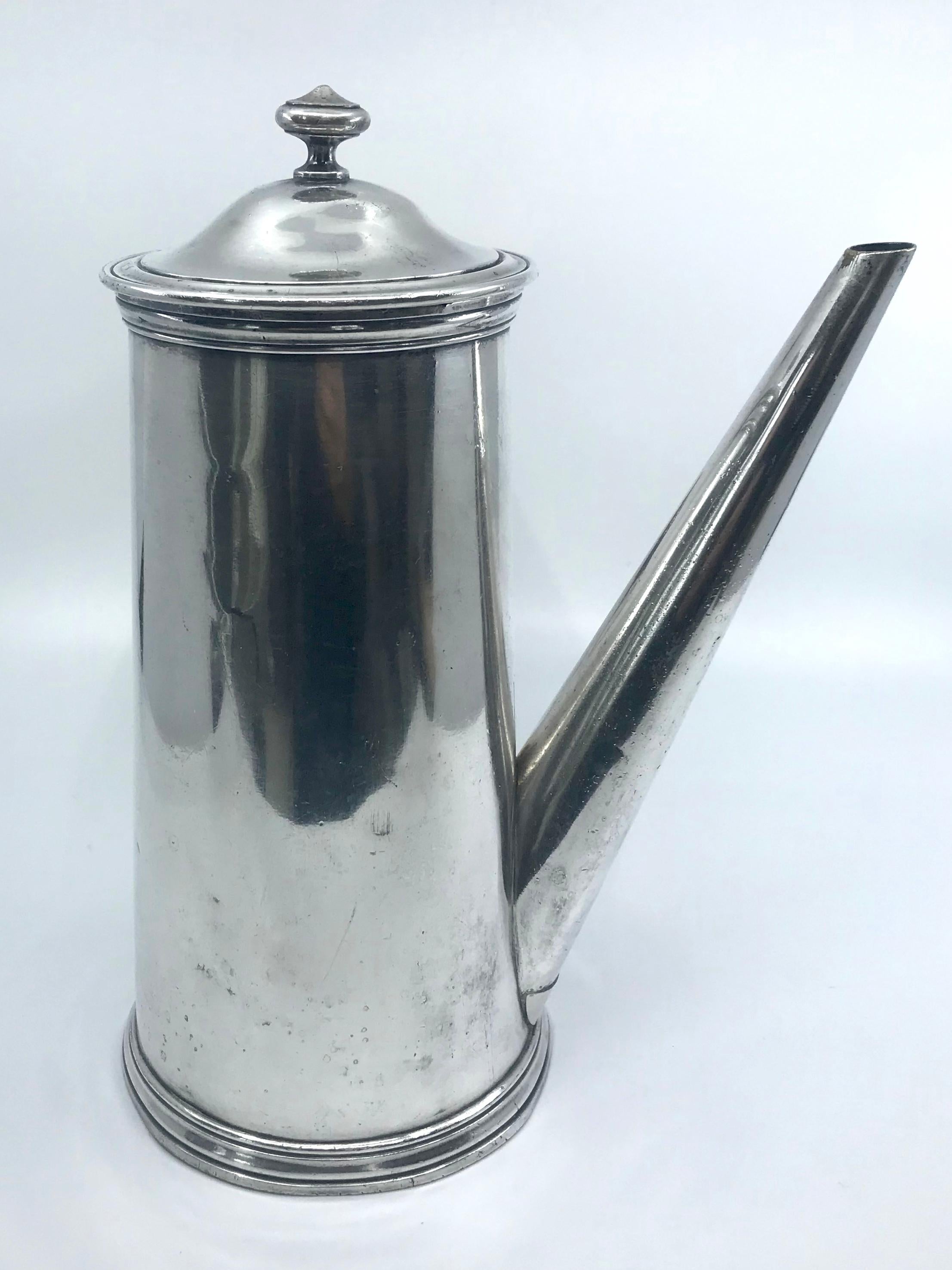 French Christofle Silver Hot Chocolate Pot