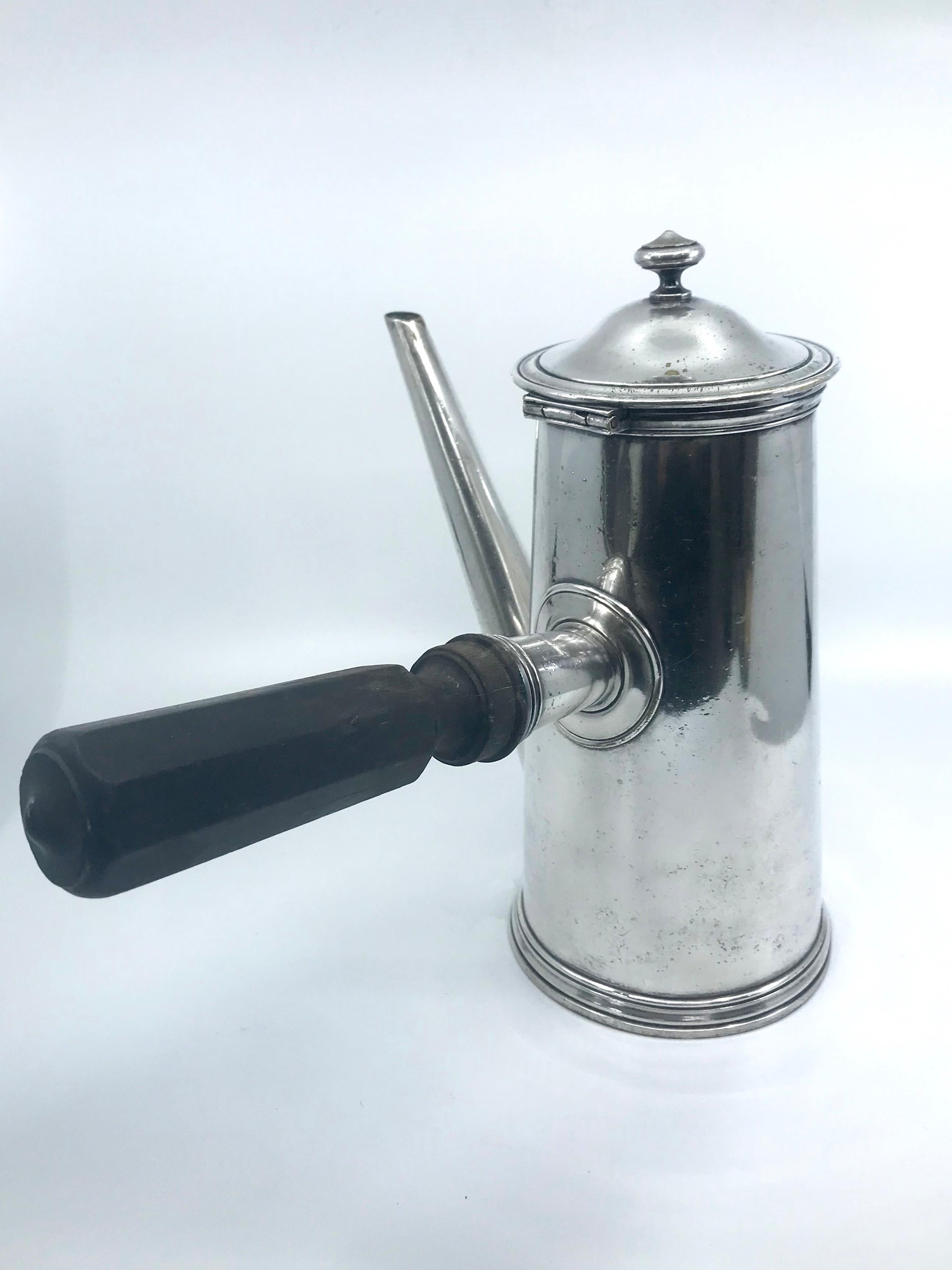 Christofle Silver Hot Chocolate Pot In Good Condition In New York, NY