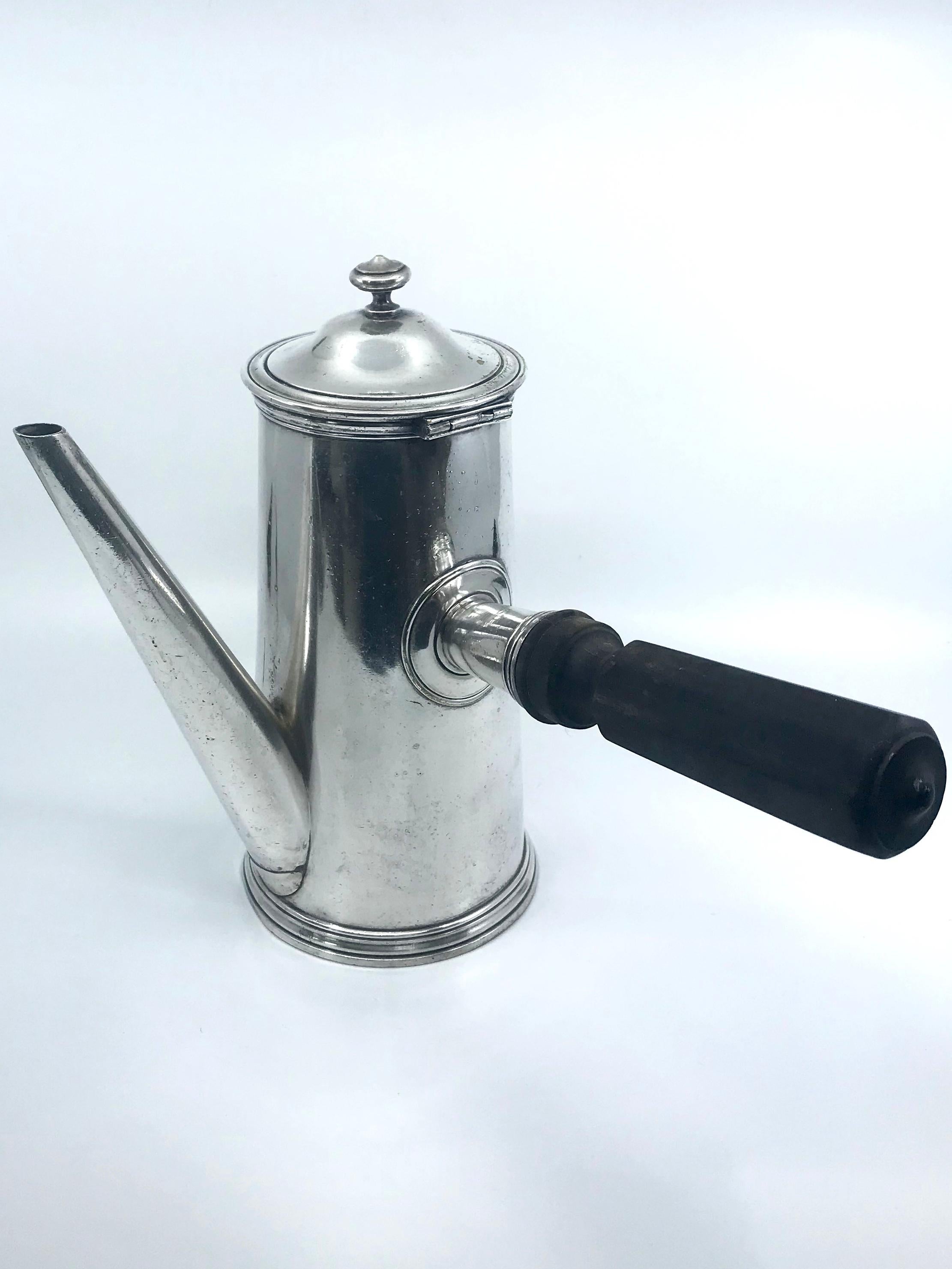 19th Century Christofle Silver Hot Chocolate Pot