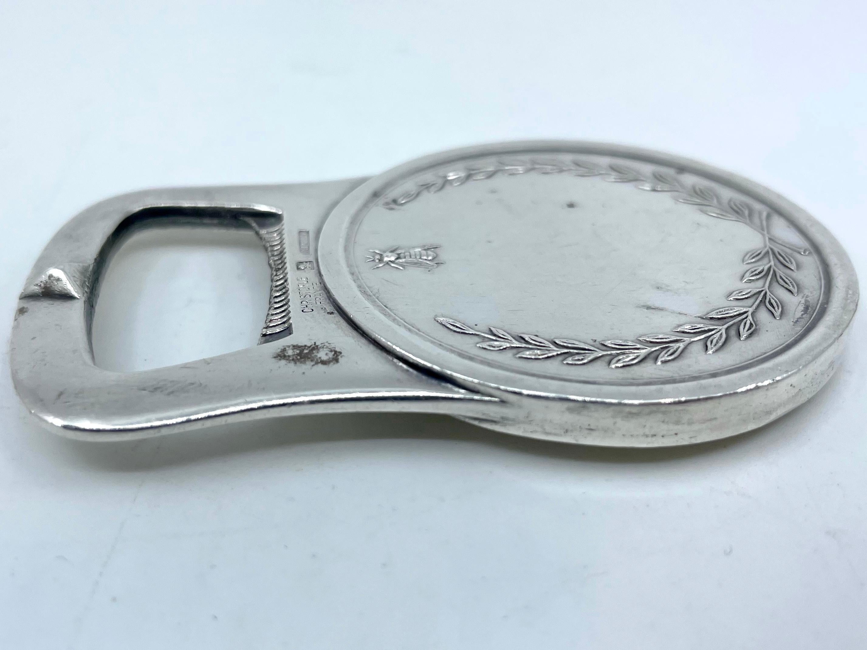 Napoleonischer Flaschenöffner aus Silber von Christofle (Französisch) im Angebot
