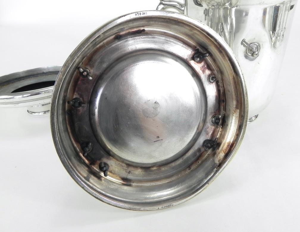 Christofle Silver Plate Champagne Wine Cooler/Pourer with Caddy, circa 1935 For Sale 4