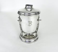 Christofle Silver Plate Champagne Wine Cooler/Pourer with Caddy, circa 1935