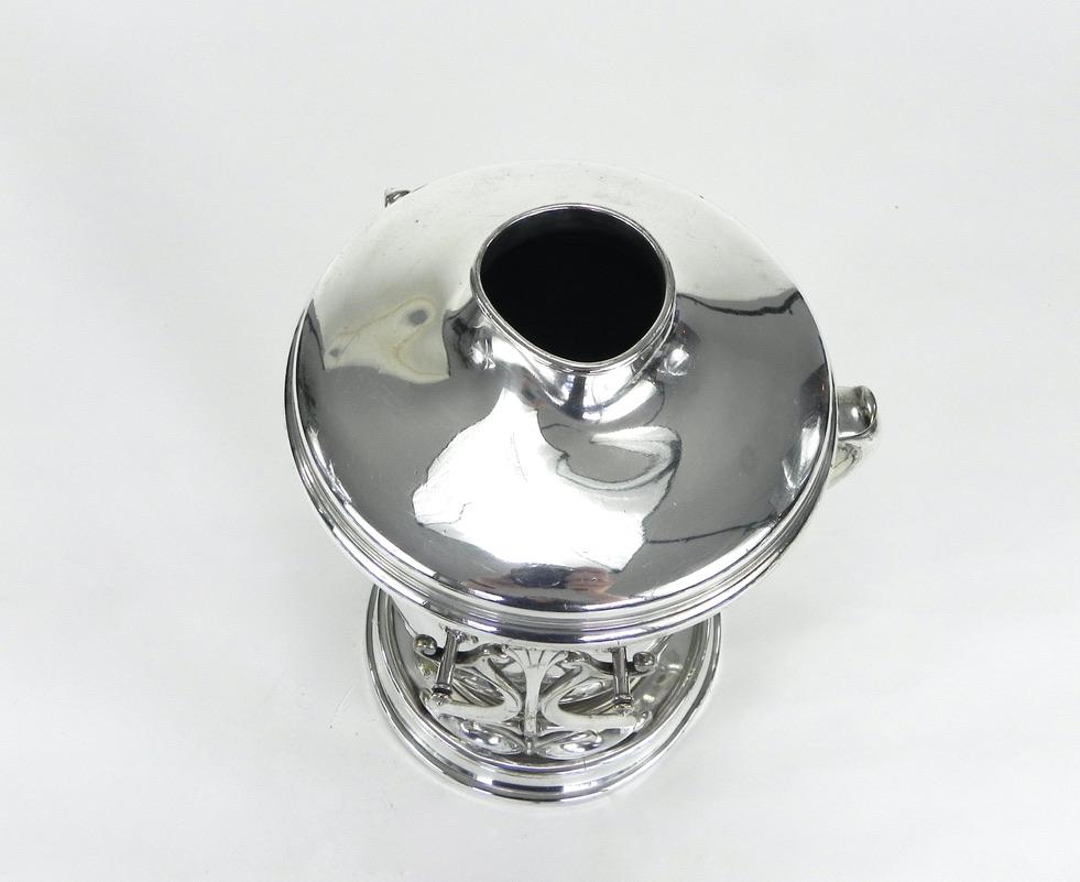 Christofle Silver Plate Champagne Wine Cooler/Pourer with Caddy, circa 1935 In Good Condition For Sale In Hampstead, QC