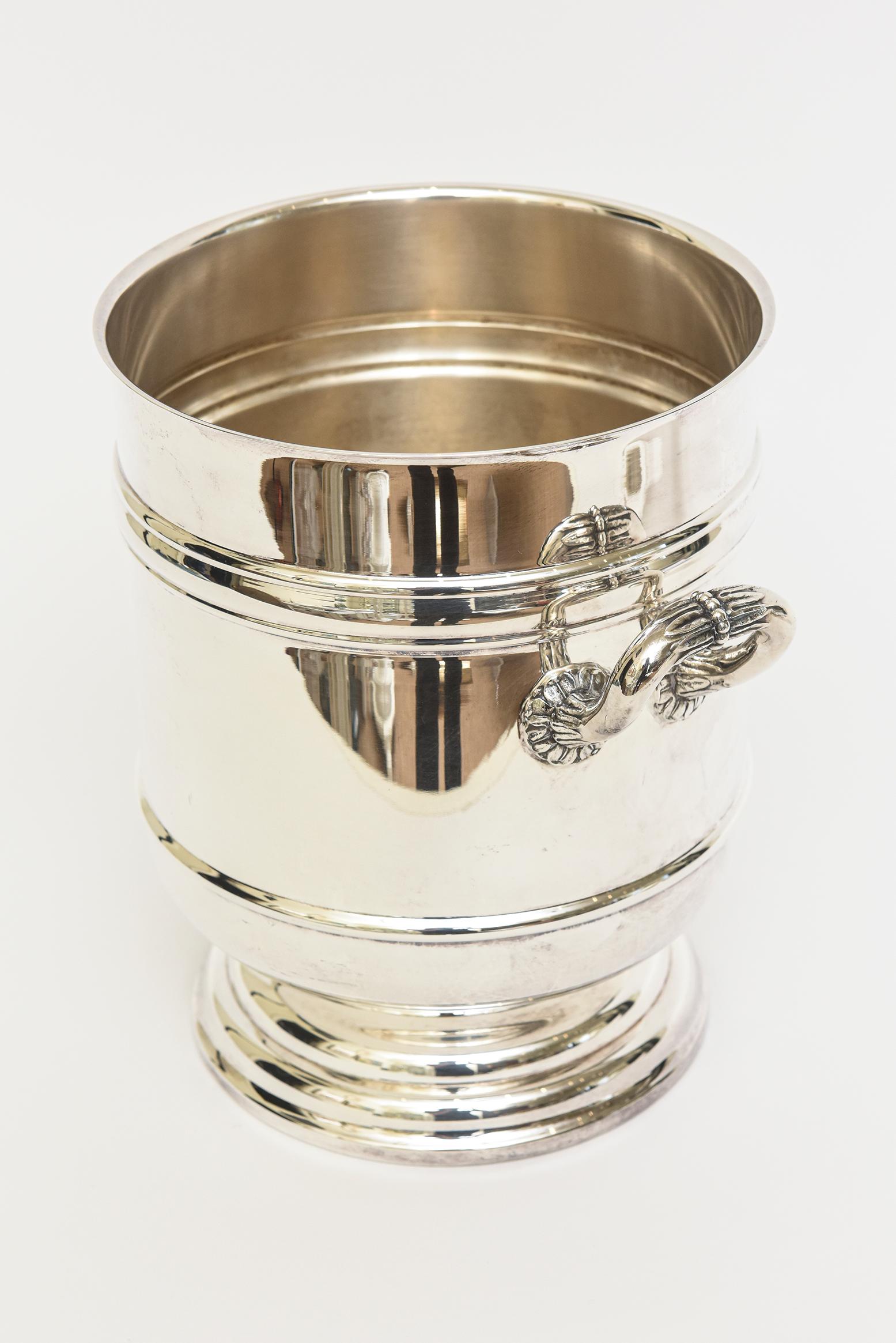 Français Christofle Vintage Gallia Silver Plate Ice or Champagne Bucket Barware (seau à glace ou à champagne) en vente