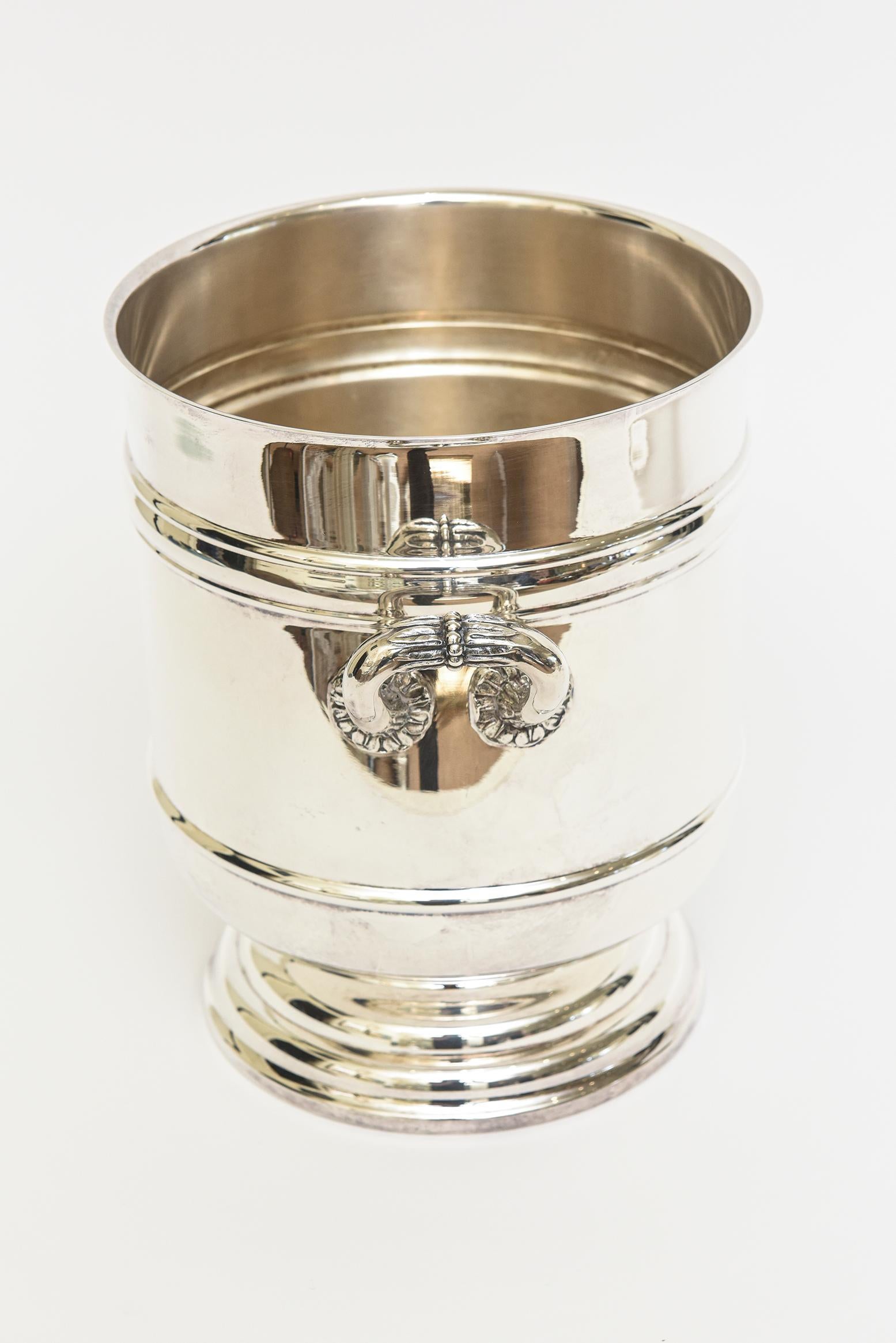 Christofle Vintage Gallia Silver Plate Ice or Champagne Bucket Barware (seau à glace ou à champagne) Bon état - En vente à North Miami, FL