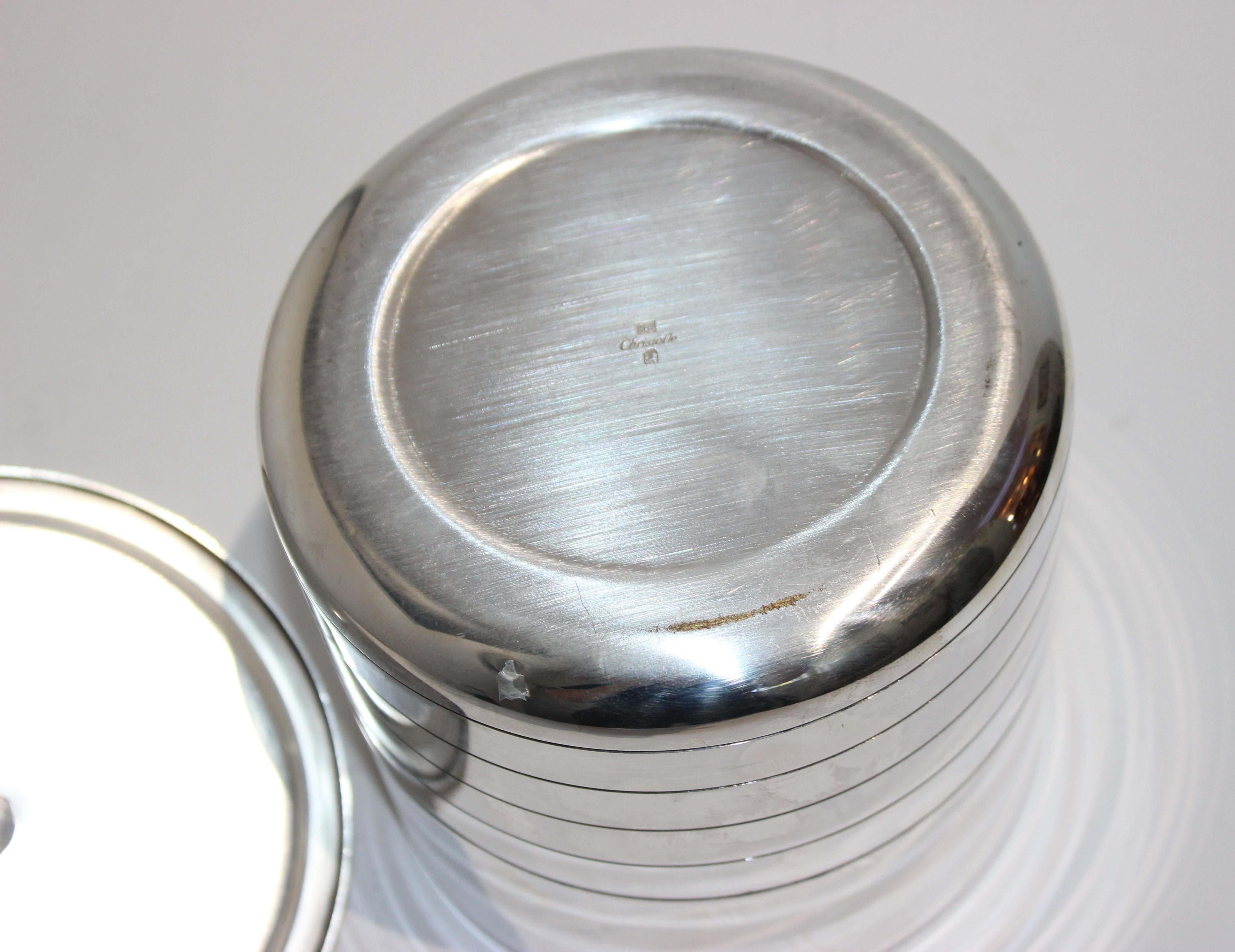 Christofle Silver Plate Insulated Lidded Ice Bucket 3