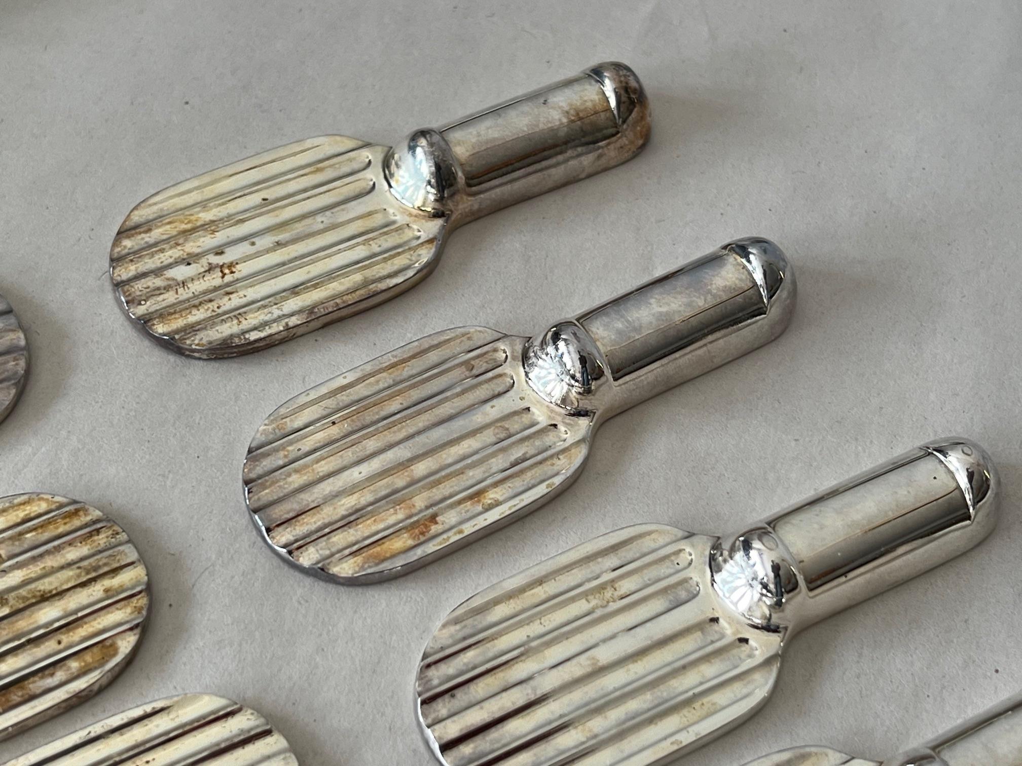 Christofle Silver Plate Knife Rests Set Of Twelve In Good Condition In St.Petersburg, FL